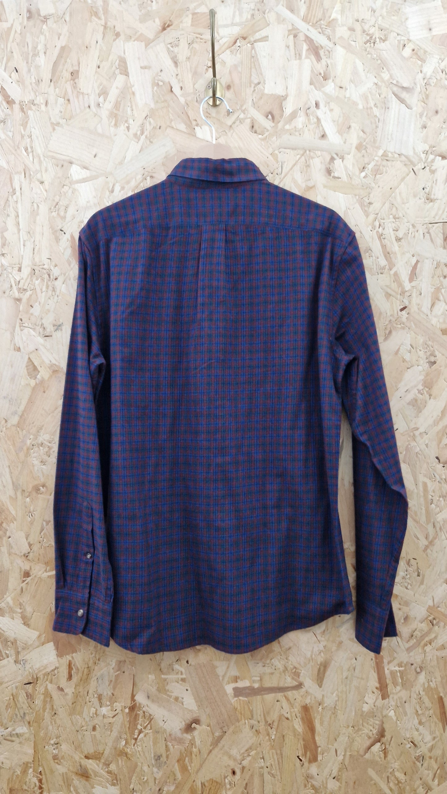 Preloved J Crew Navy Long Sleeve Check Shirt Size Medium