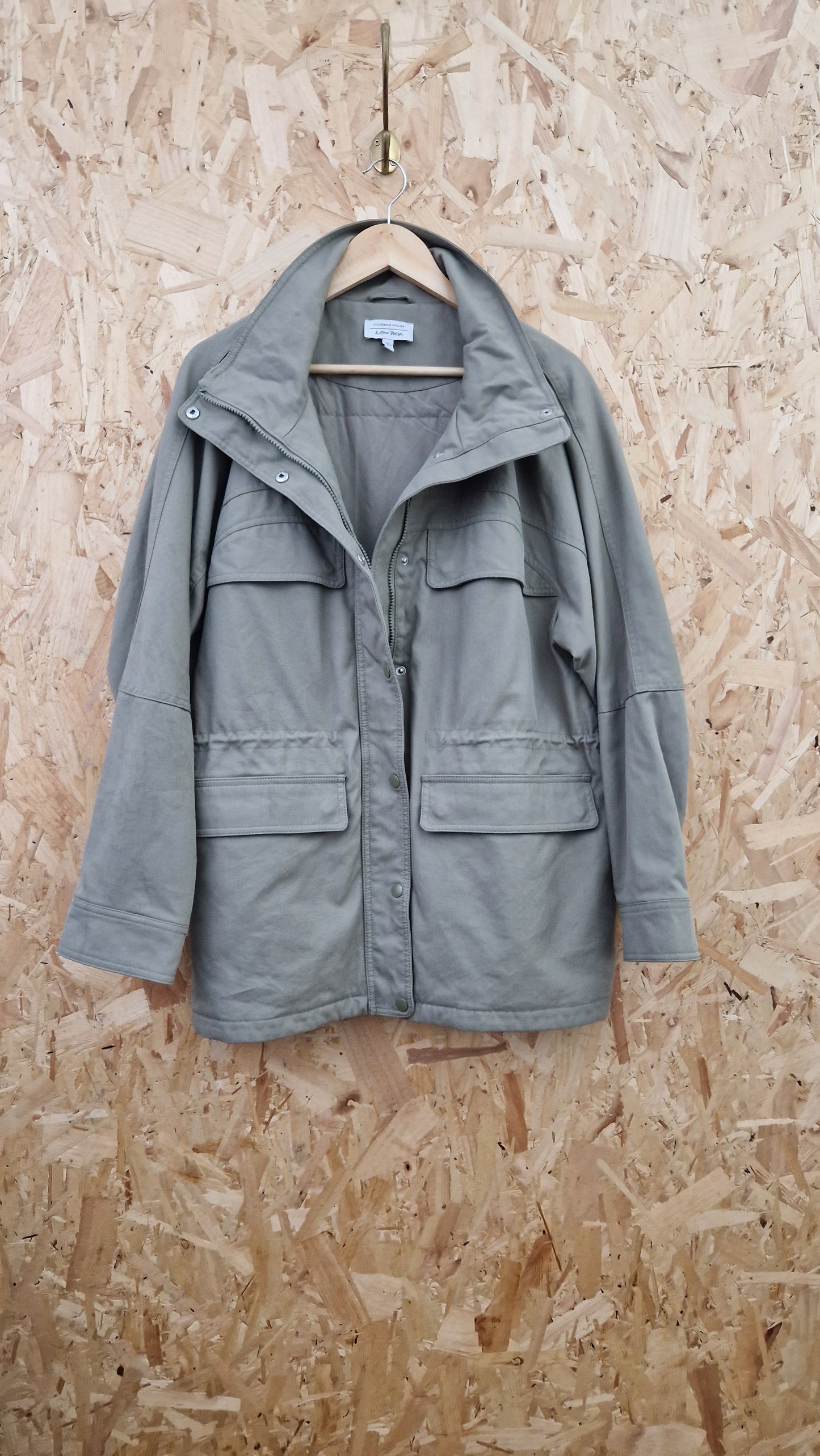 Brand New & Other Stories Khaki Padded Coat Size Large