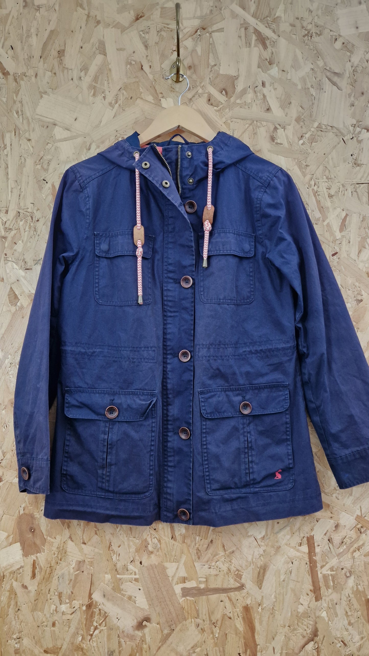 Preloved Joules Navy Hooded Caguole Size 12
