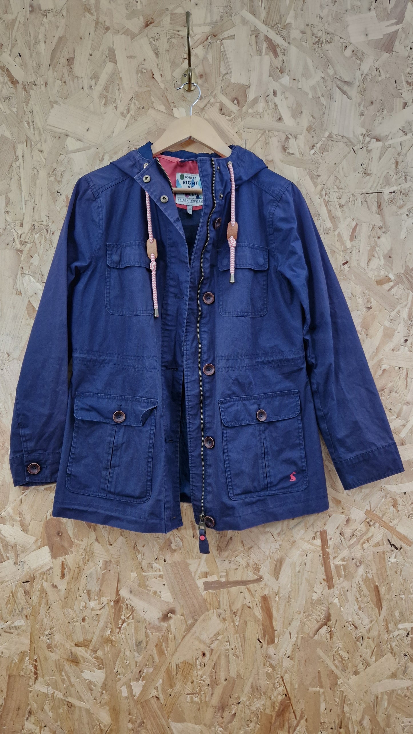 Preloved Joules Navy Hooded Caguole Size 12