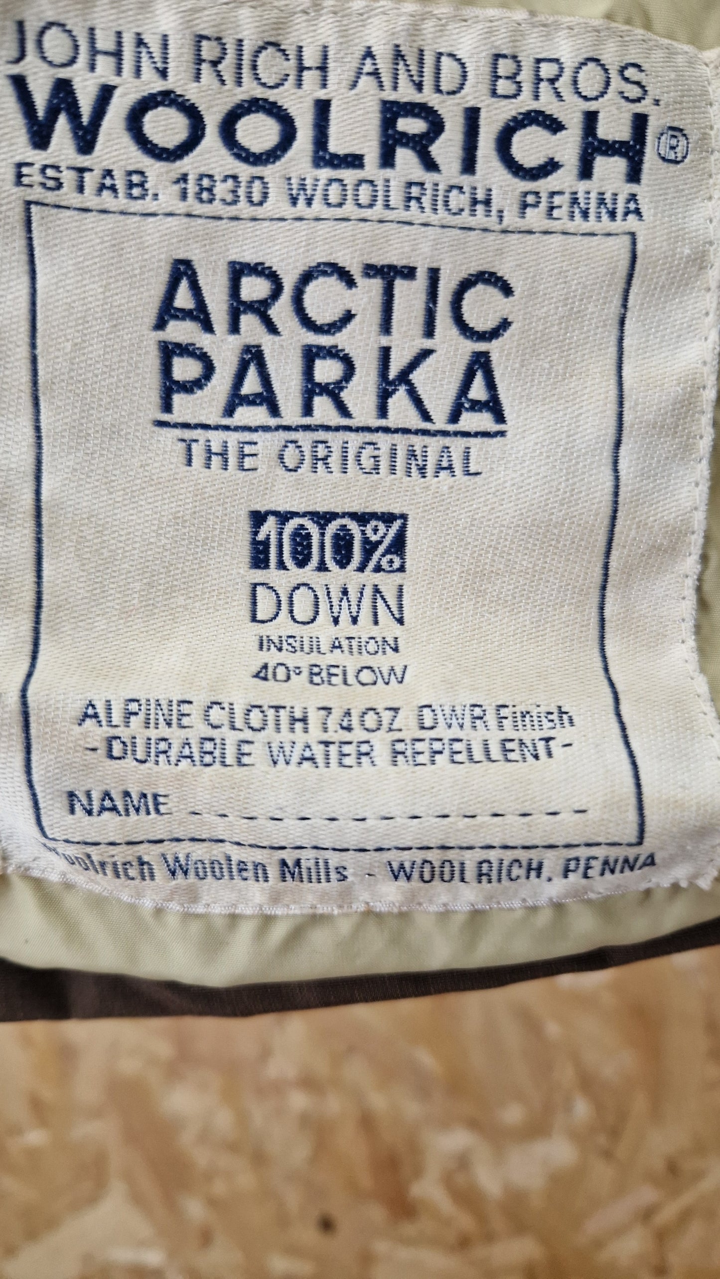 Preloved Woolrich Artic Parka Size 2XL