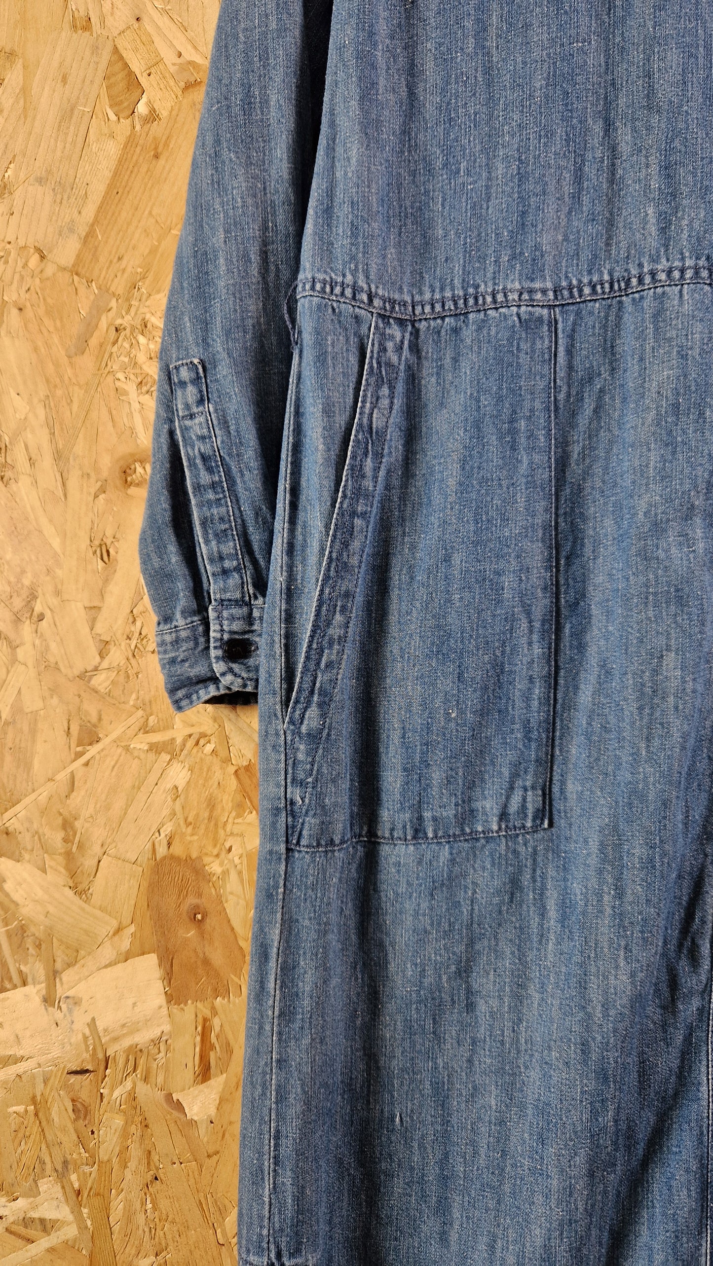 Preloved Pull & Bear Denim Button Through Shirtdress Size Small