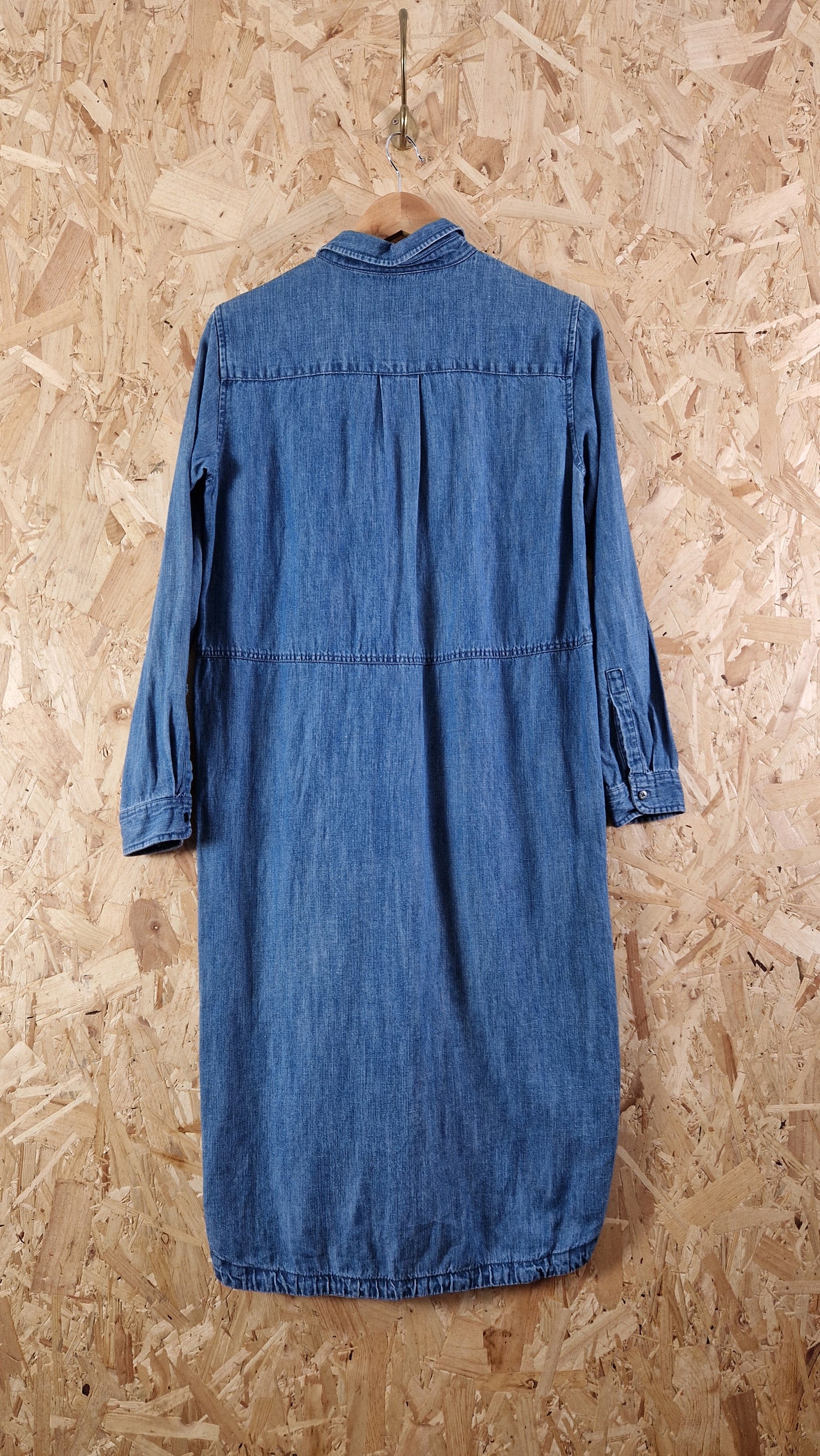 Preloved Pull & Bear Denim Button Through Shirtdress Size Small