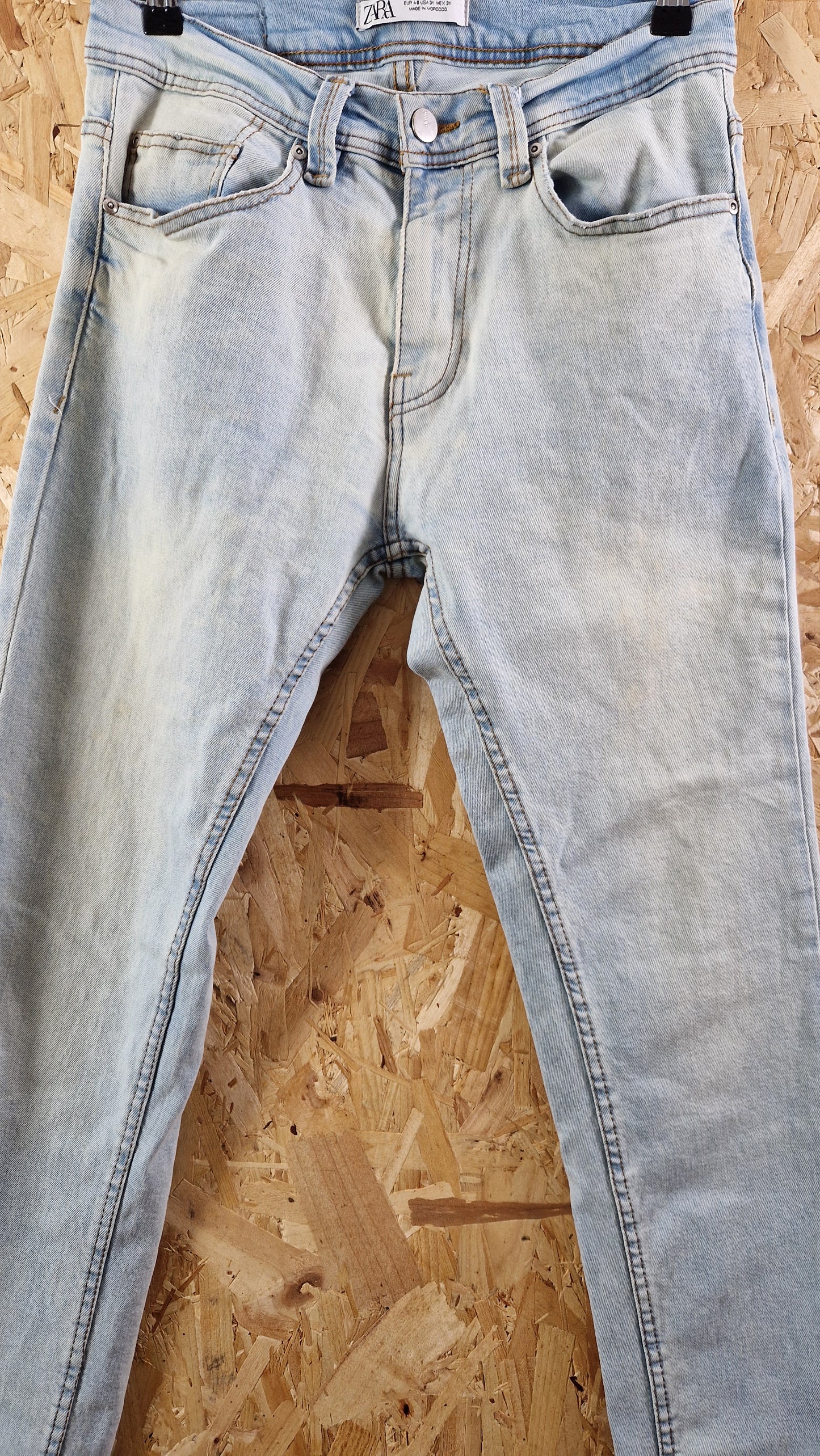 Preloved Zara Bleached Skinny Jeans Size 14