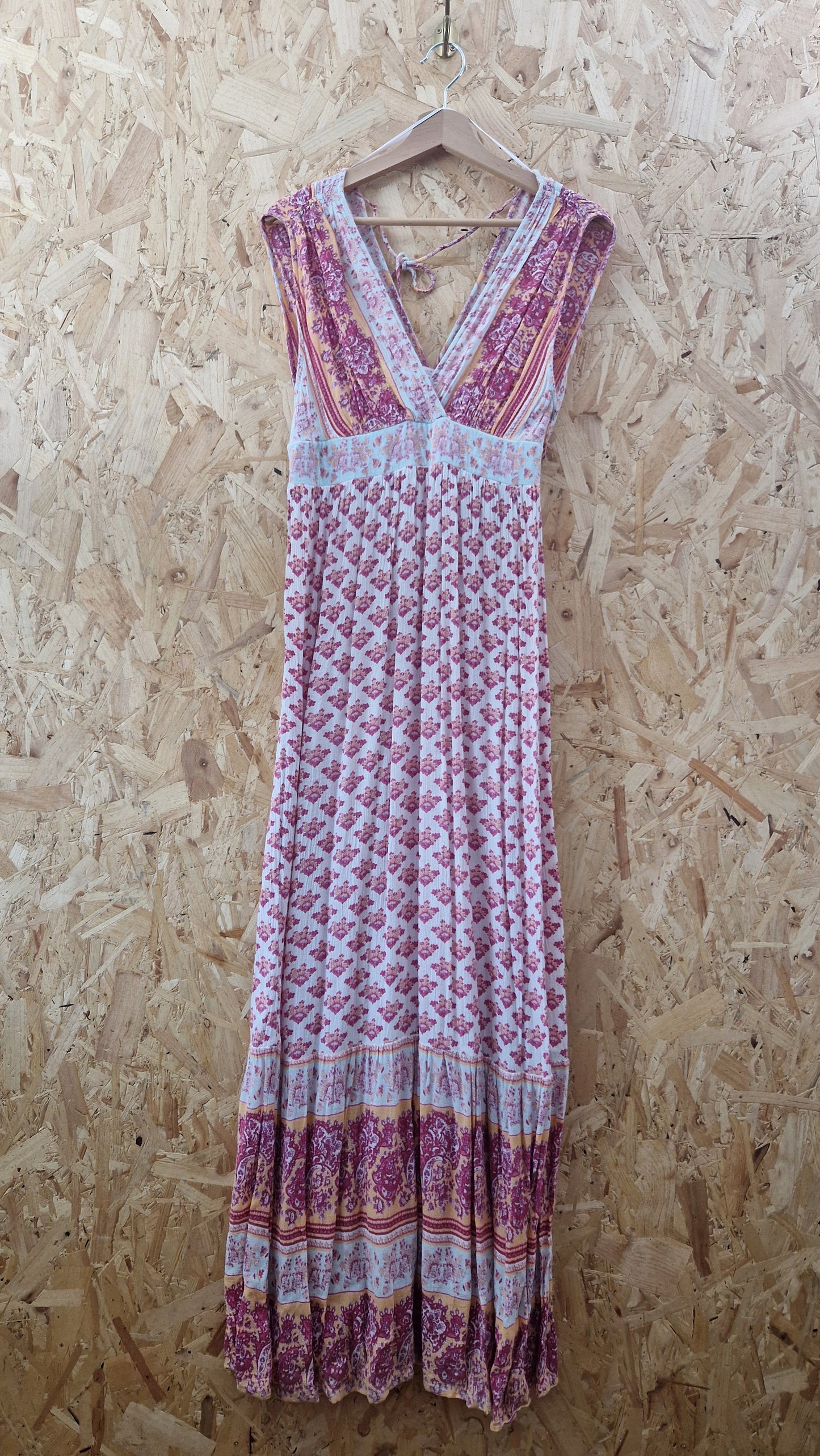 Preloved LOGG by H&M Printed Maxi Sundress with Elasticated Waist Panel Size 10
