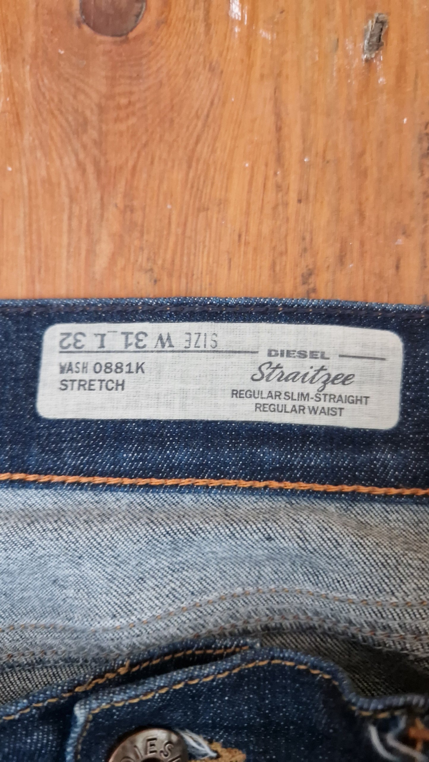 Preloved Diesel Straitzee Regular Slim Straight Jeans Regular Waist W31 L32