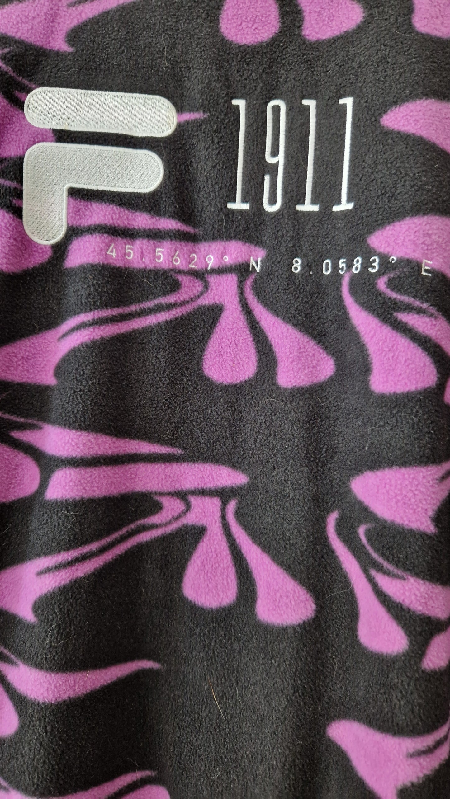 Preloved Fila Embroidered Printed Fleece Sweatshirt Size Small