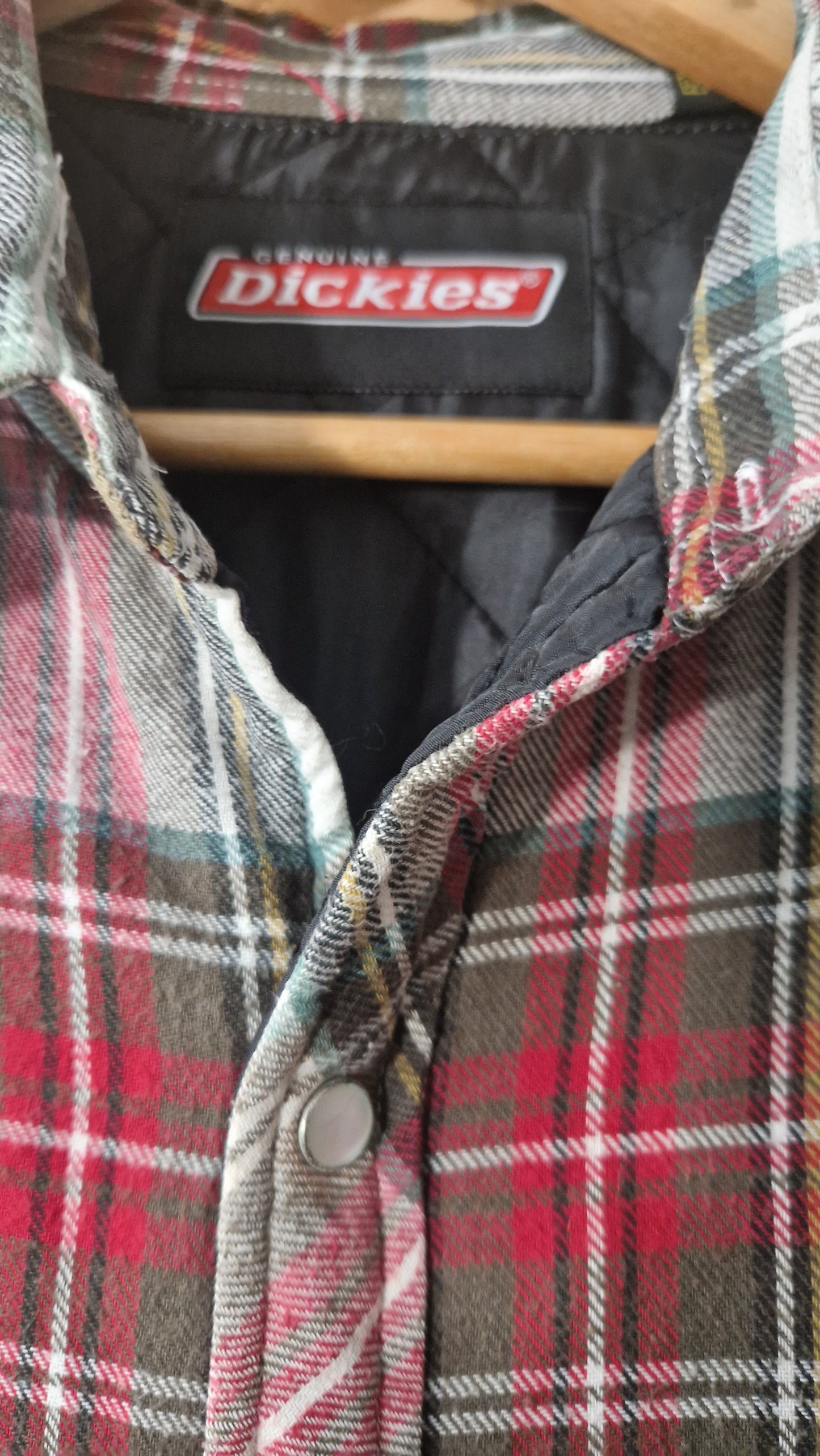 Preloved Dickies Padded Checked Overshirt Size X-Large