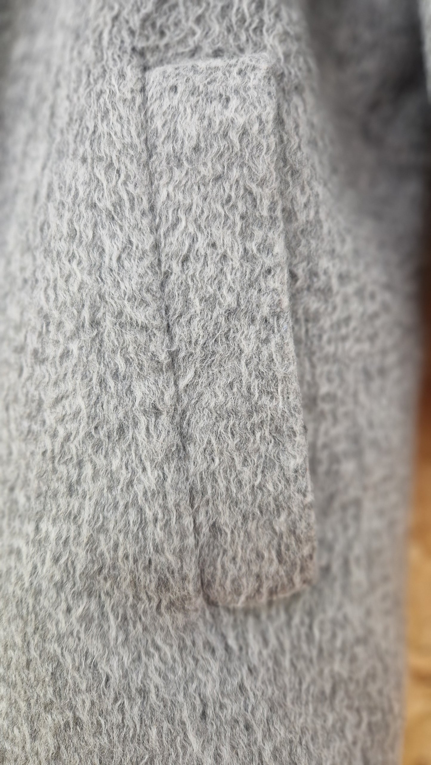 Preloved Jigsaw Textured Wool Double breasted Crombie Coat Size Small