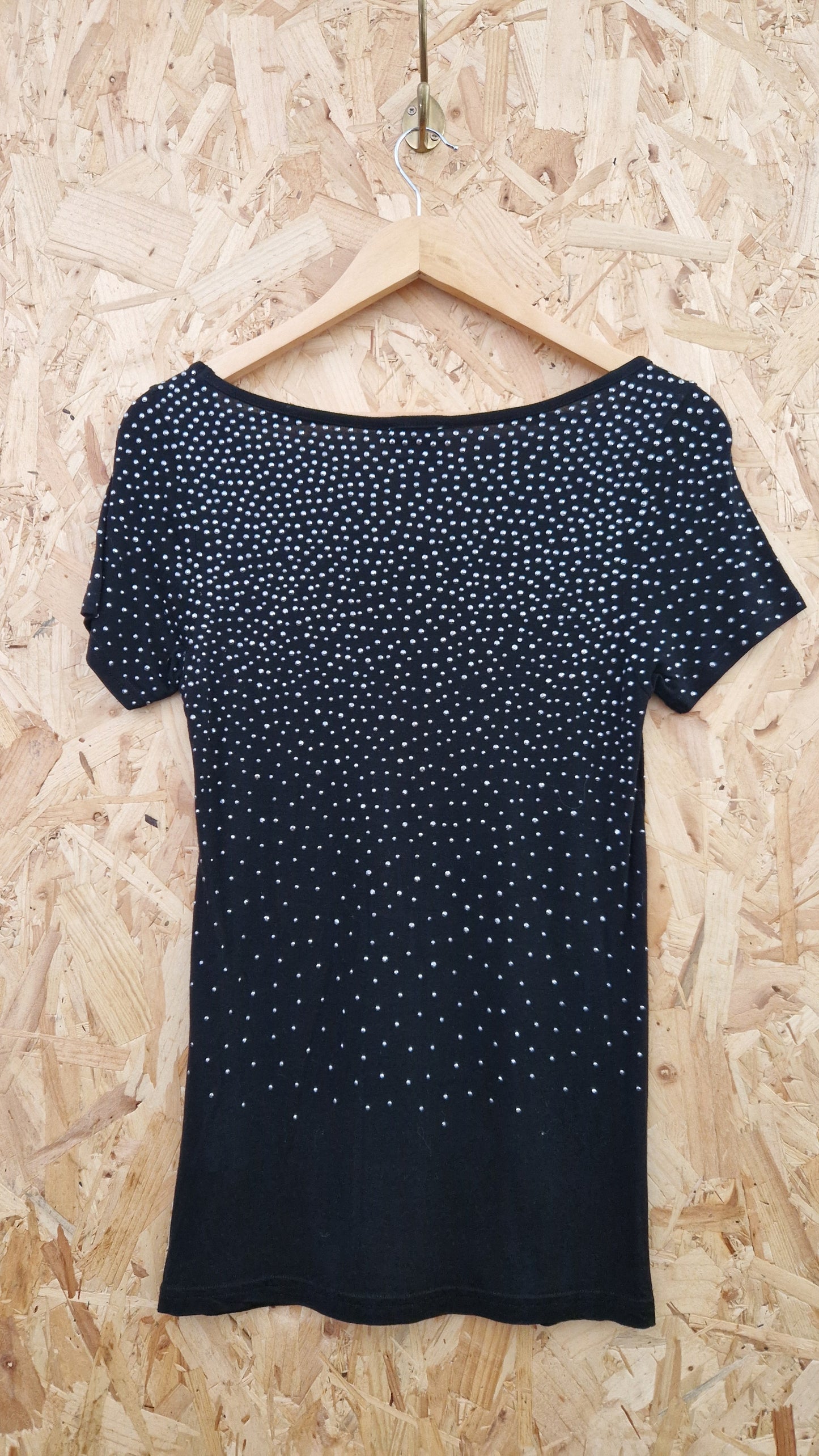Preloved Reiss Short Sleeve Stud Detail T-Shirt Size XSmall