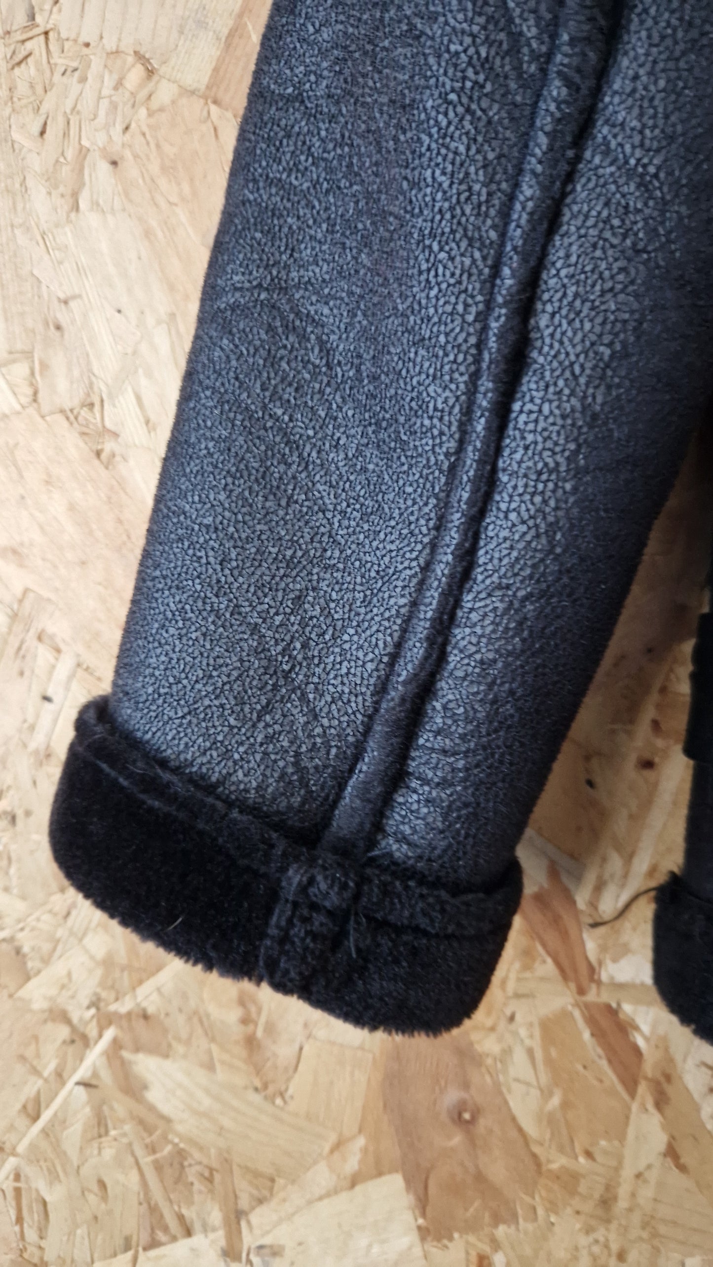Preloved Voyelles Fake Fur Biker Jacket Size 12