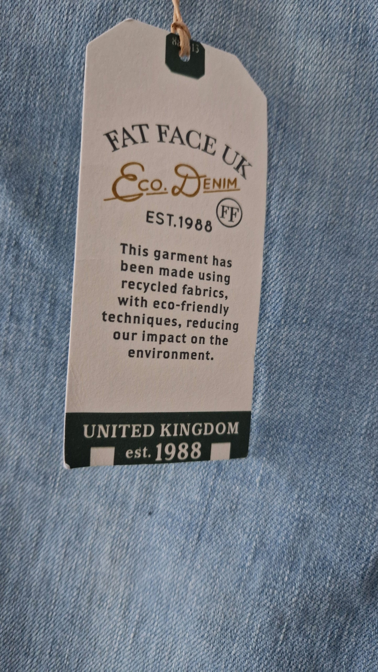 Preloved Fat Face Eco Denim 'Chesham' Girlfriend Stonewash Jeans Size 14S