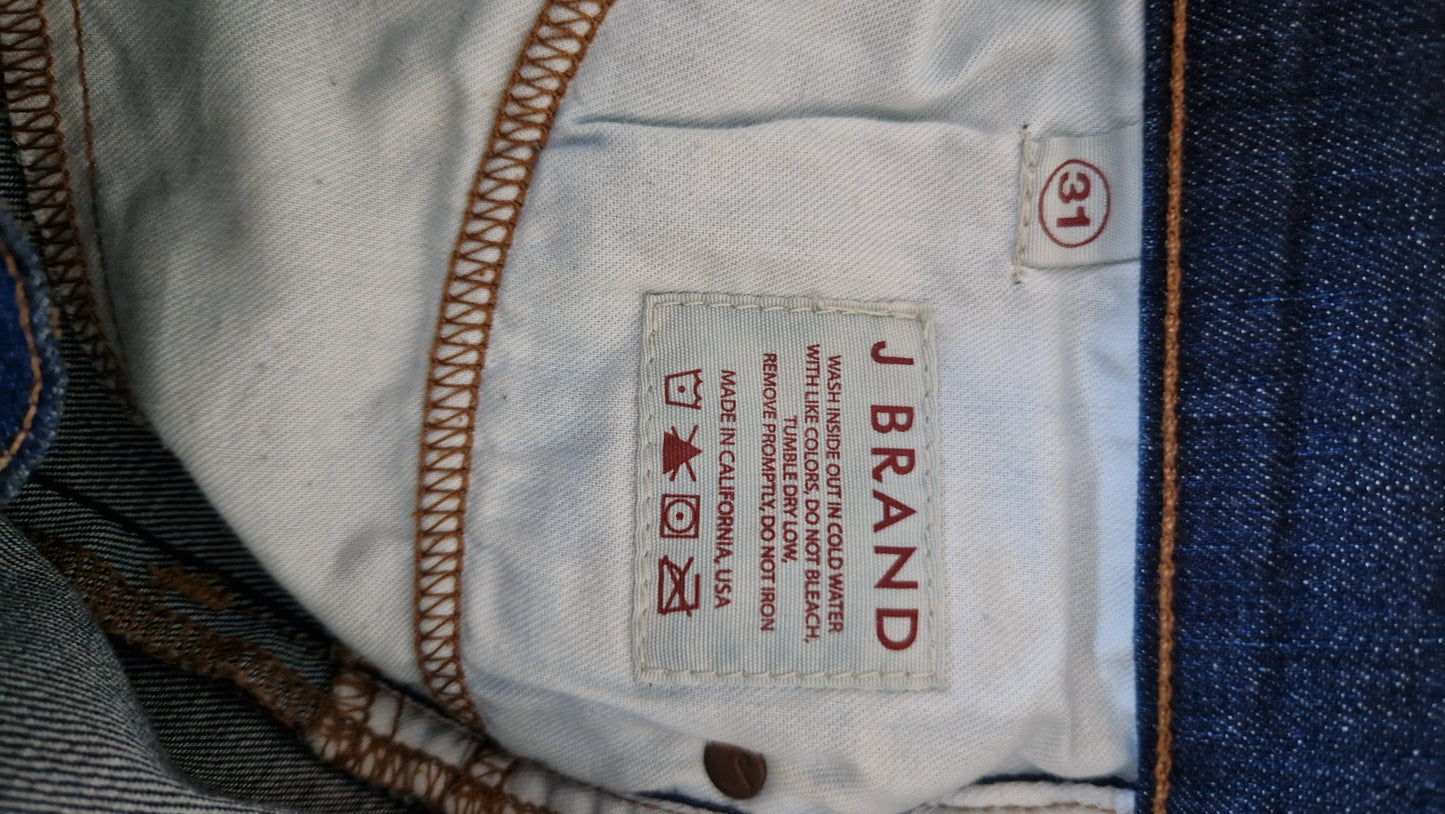 Preloved J Brand 'Gigi' Cropped Flared Indigo Jeans Waist Size 31