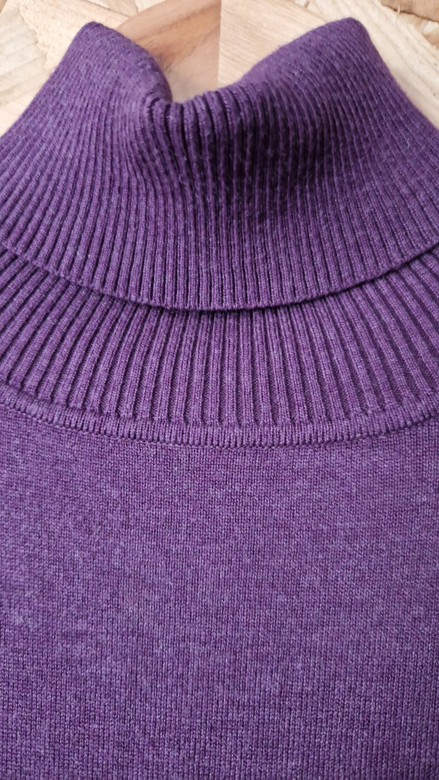 Preloved Saint Tropez Knitted Roll Neck Long Sleeve Dress Size Large