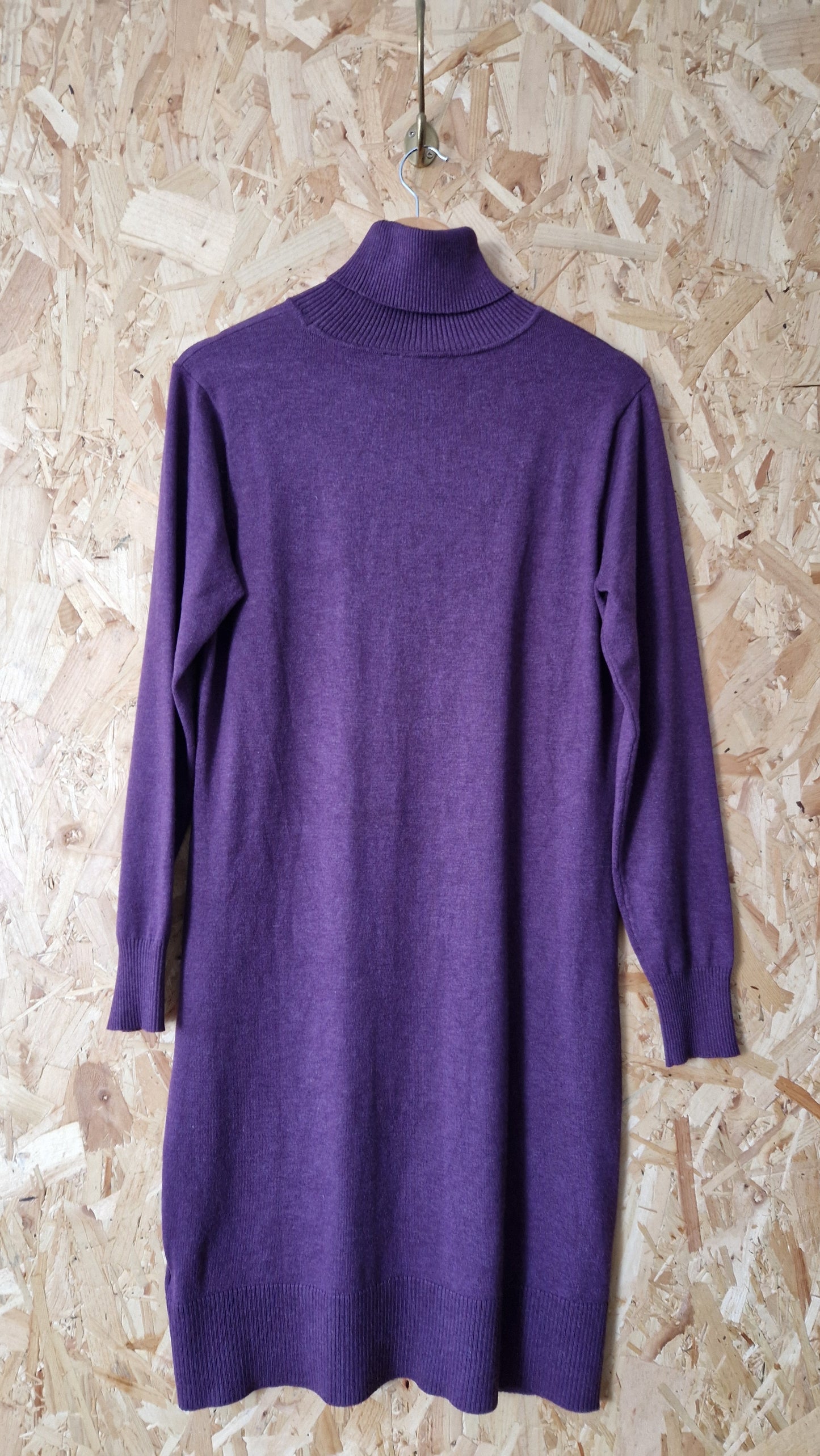 Preloved Saint Tropez Knitted Roll Neck Long Sleeve Dress Size Large