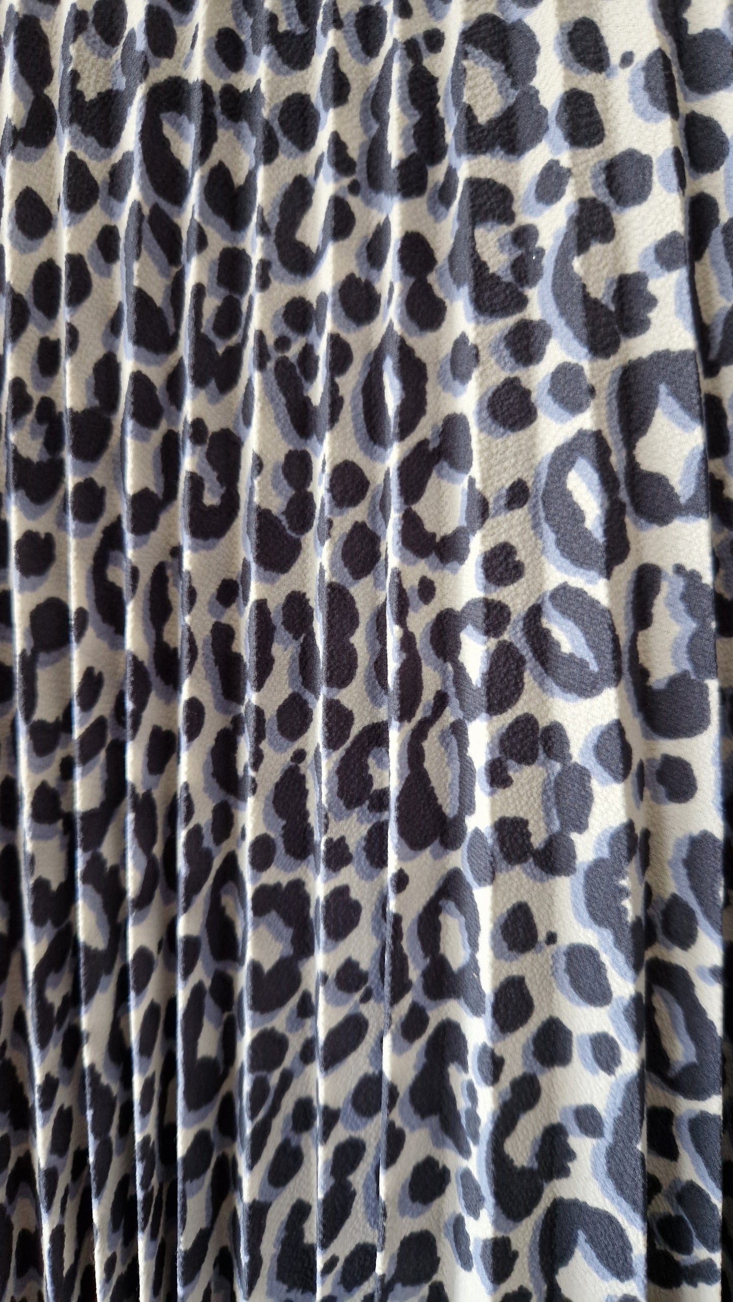 Preloved Oliver Bonas Cap Sleeve Jersey Top Dress with Animal Print Pleated Skirt Size 14