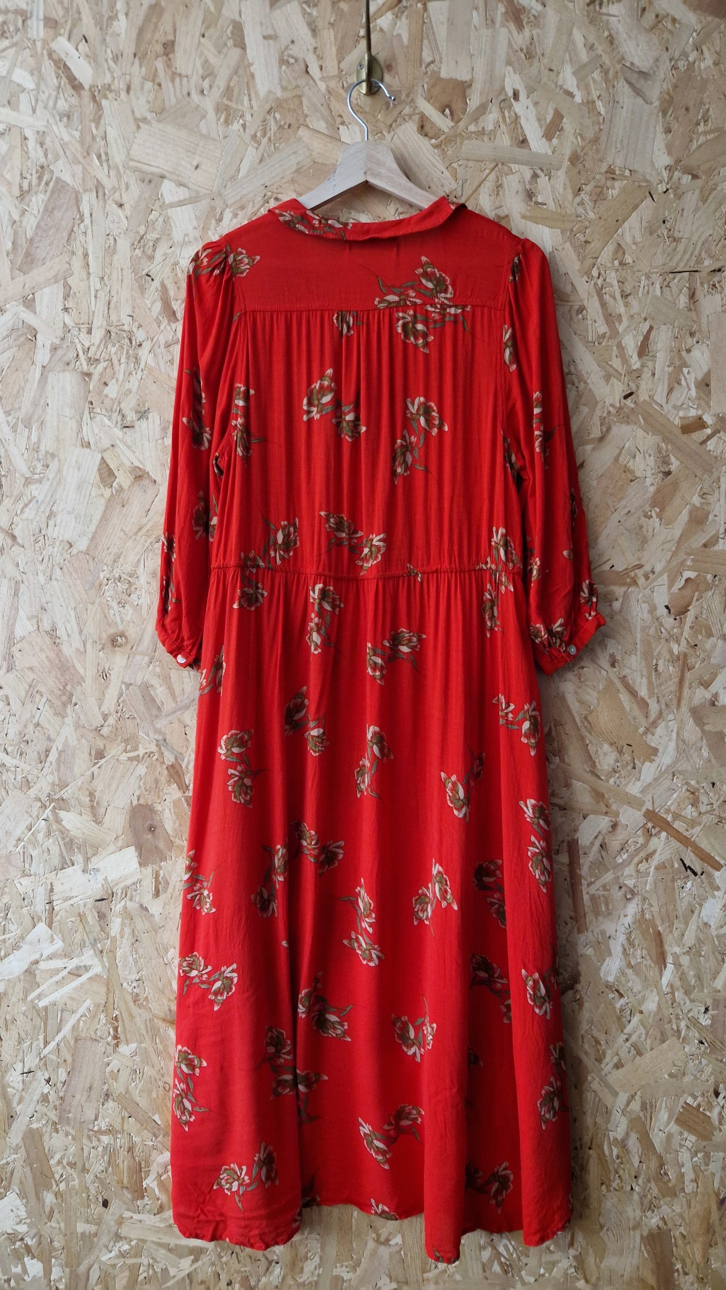 Preloved Miss Selfridge Floral Printed Three Quarter Sleeve Shirtdress Size 12