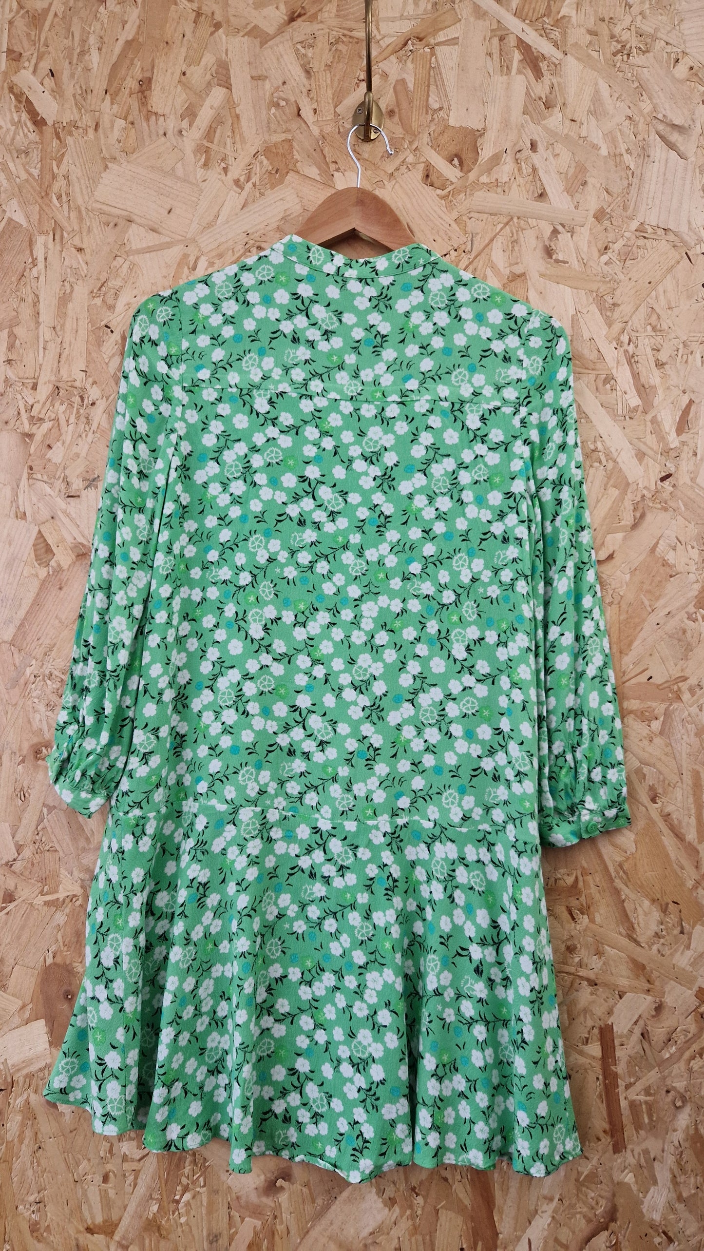 Preloved Whistles Printed Dropped Waist Floral Dress Size 10