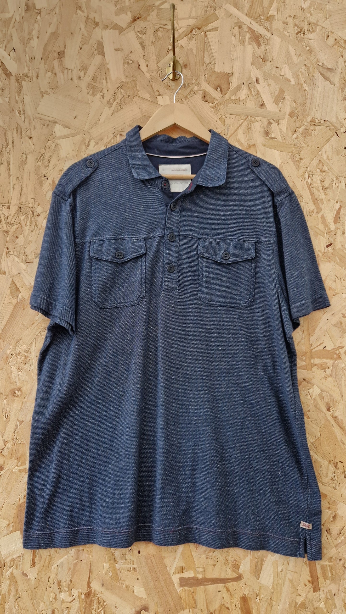 Preloved Banana Republic Short Pique Polo with Pockets Size XLarge