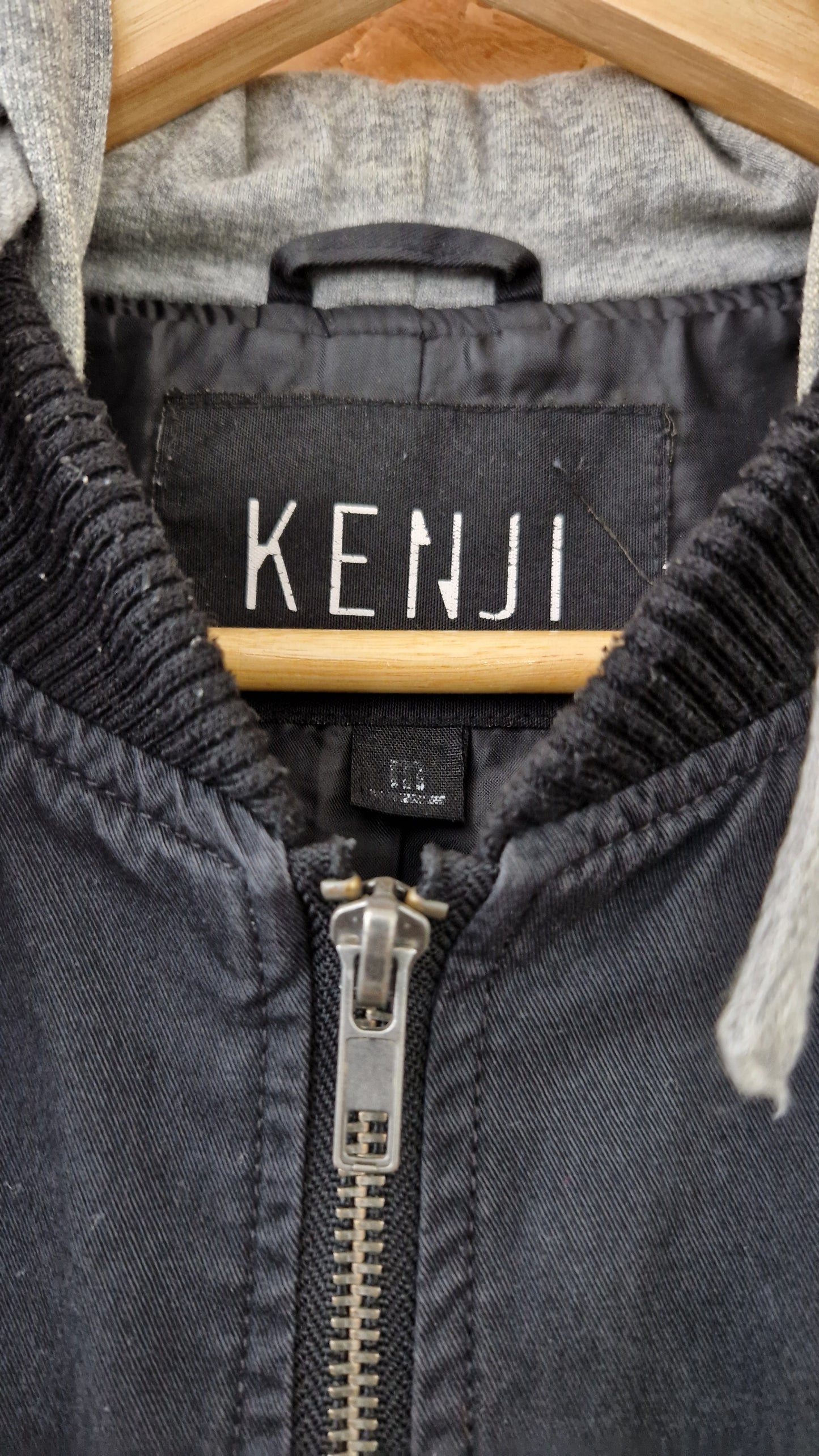 Preloved Kenji Bomber Jacket with Jersey Hood Size Medium