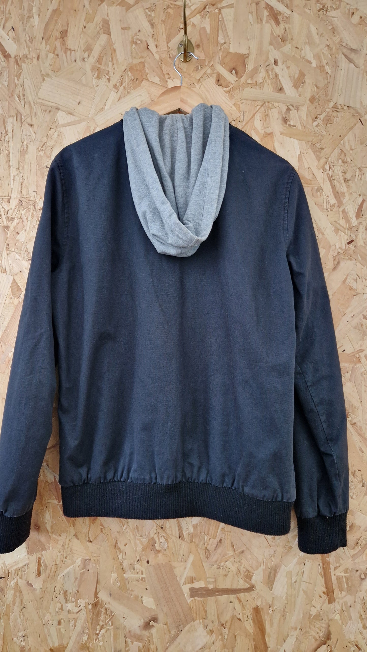 Preloved Kenji Bomber Jacket with Jersey Hood Size Medium