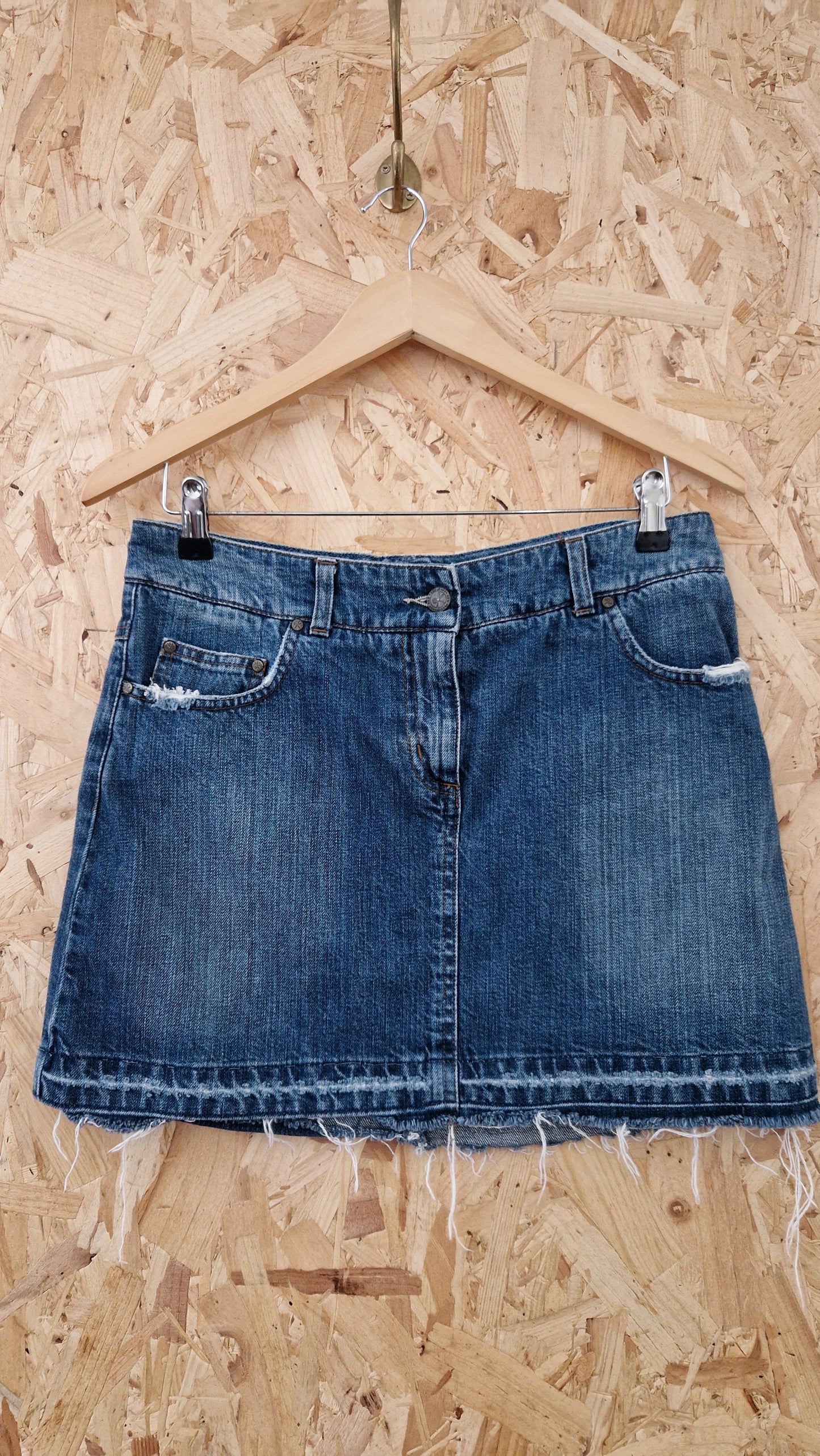Preloved Kew Denim Mini Skirt Size 10