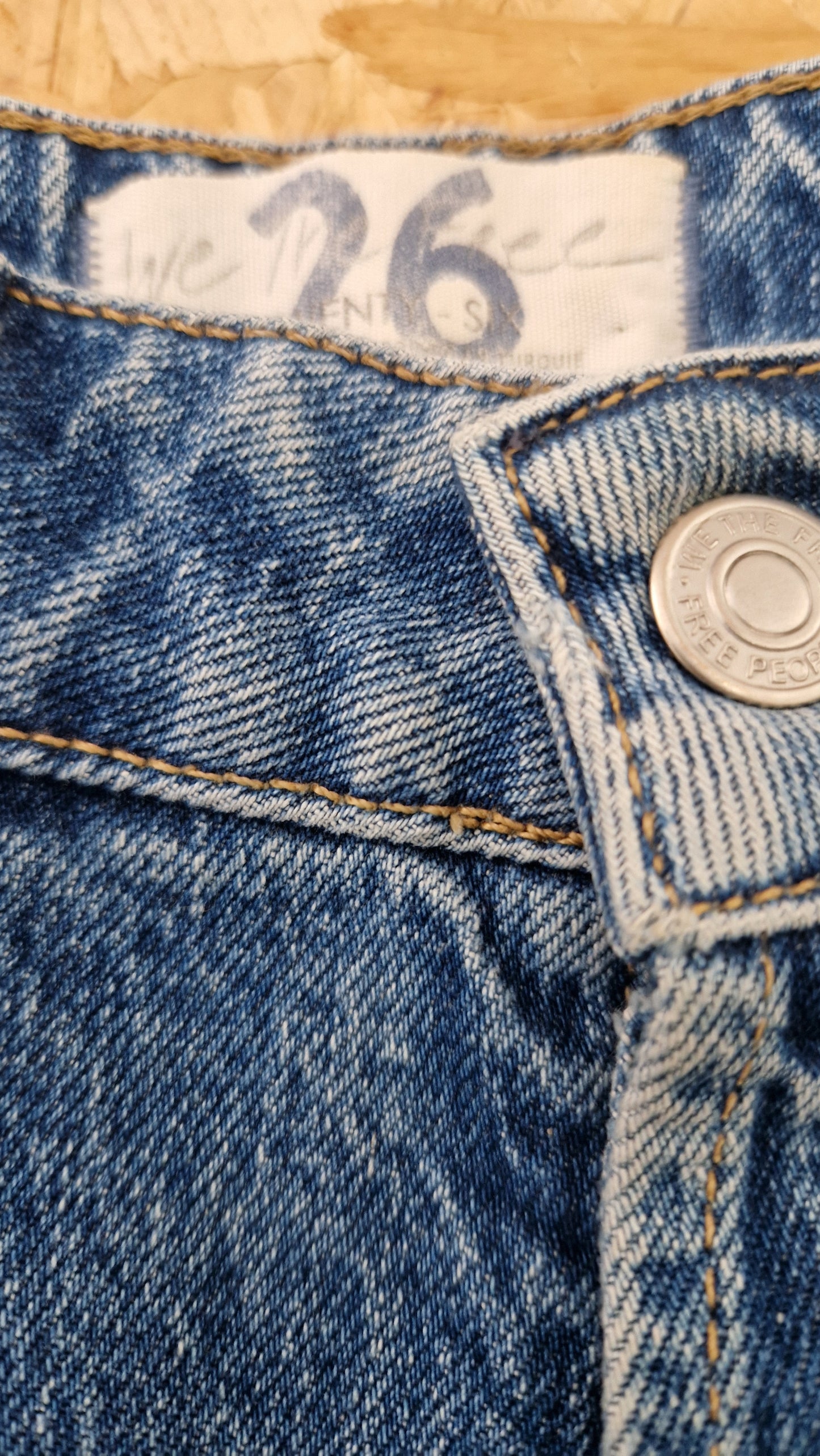 Preloved Free People Stonewash Skinny Jeans Waist Size 26