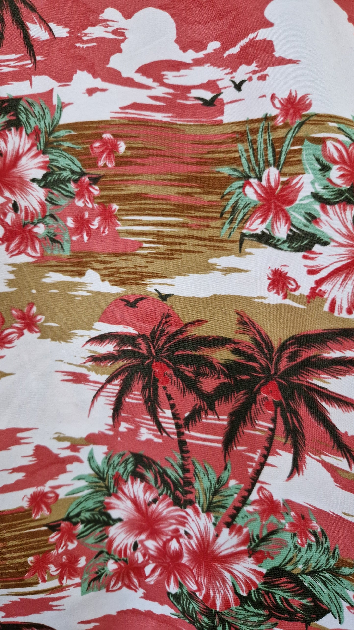 Preloved True Face Vintage Short Sleeve Hawaiian Print Shirt Size Large