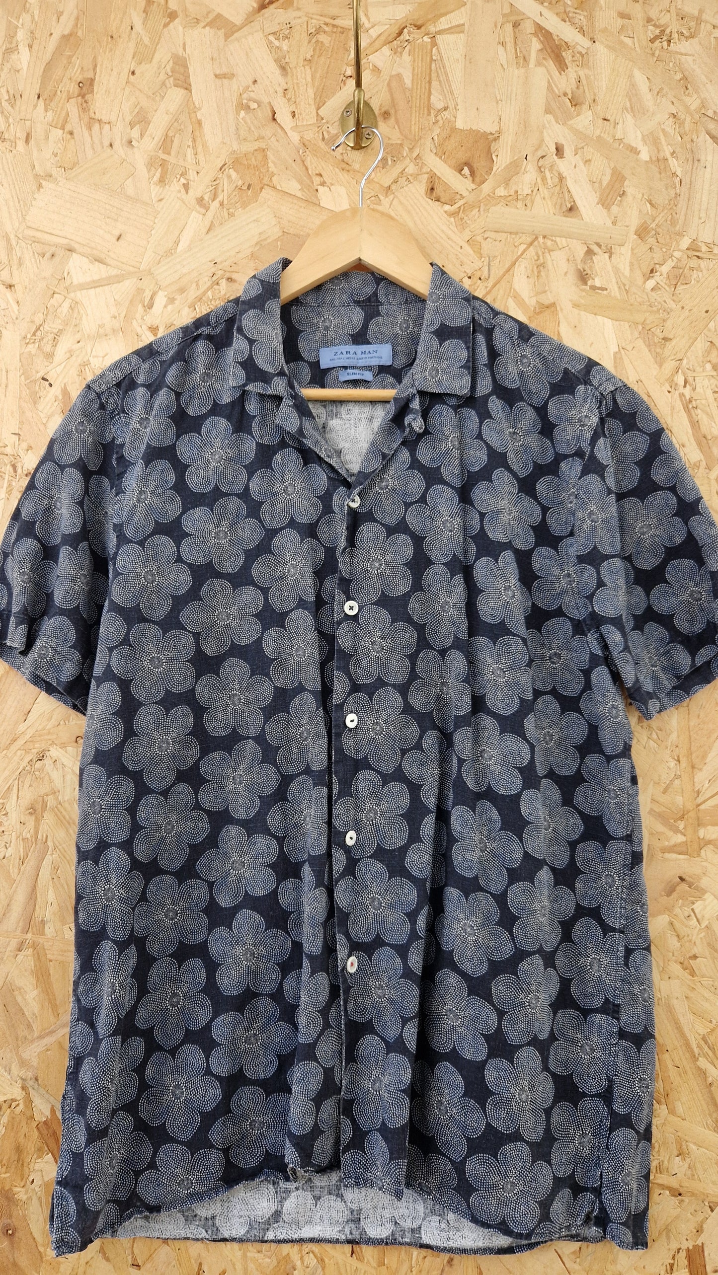 Preloved Zara Short Sleeve Floral Printed Shirt Size Large