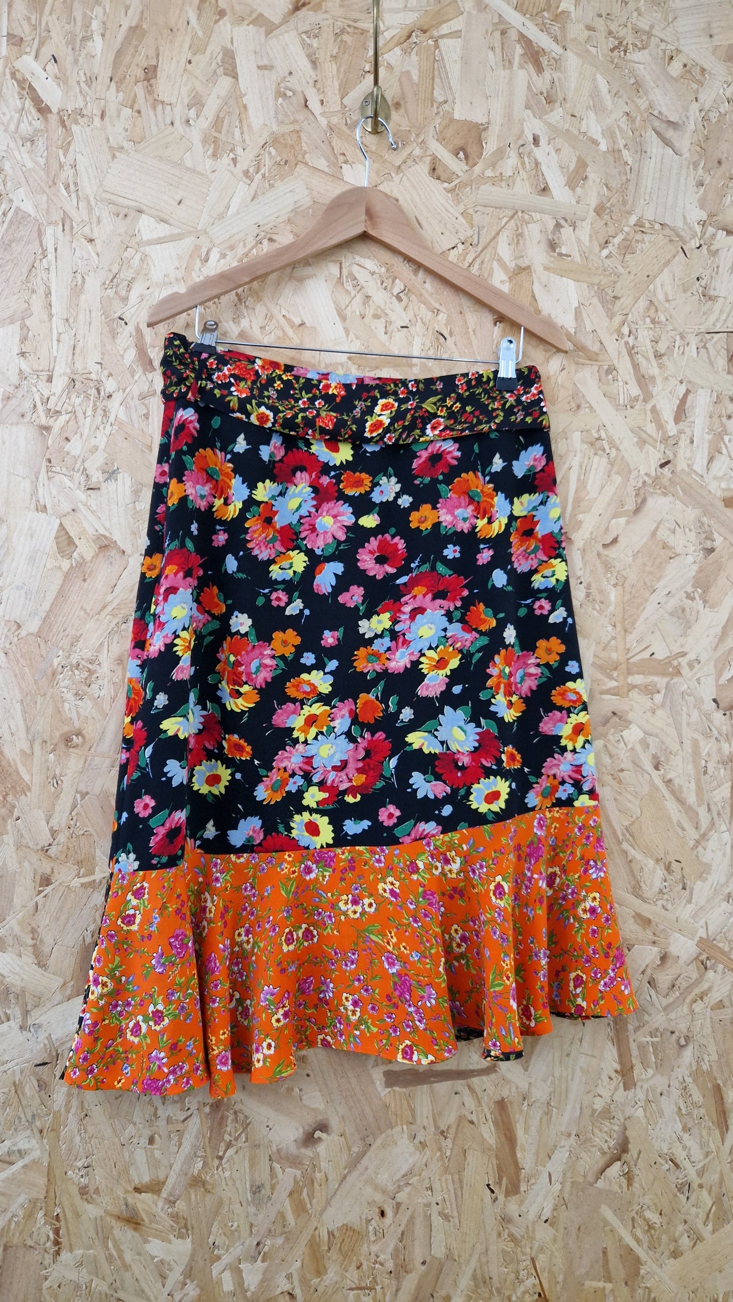 Preloved Warehouse Floral Frill Wrap Skirt Size 12