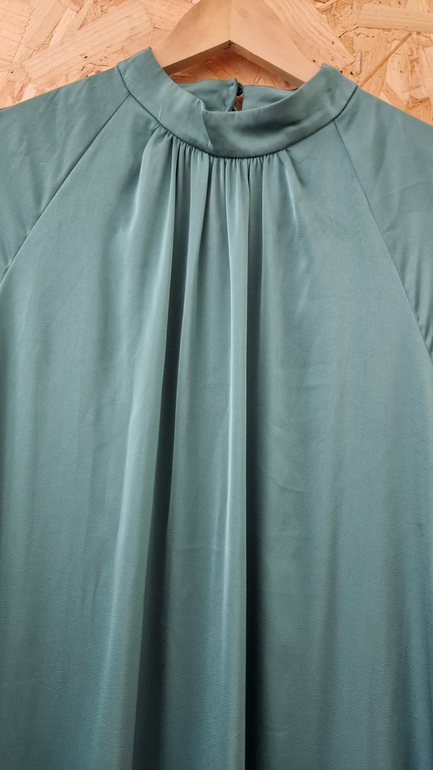 Brand New H&M High Neck Satin Dress with Self Fabric Belt Size M