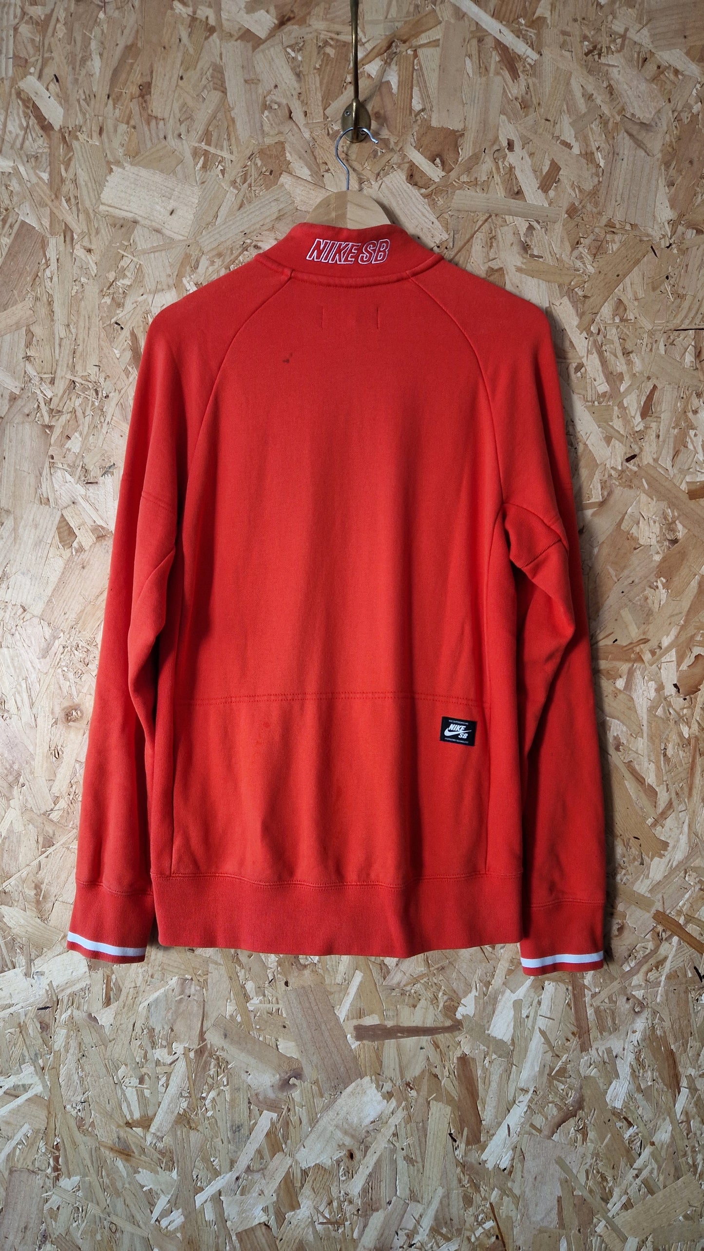 Preloved Nike Quarter Zip Panelled Loopback Sweatshirt Size Medium