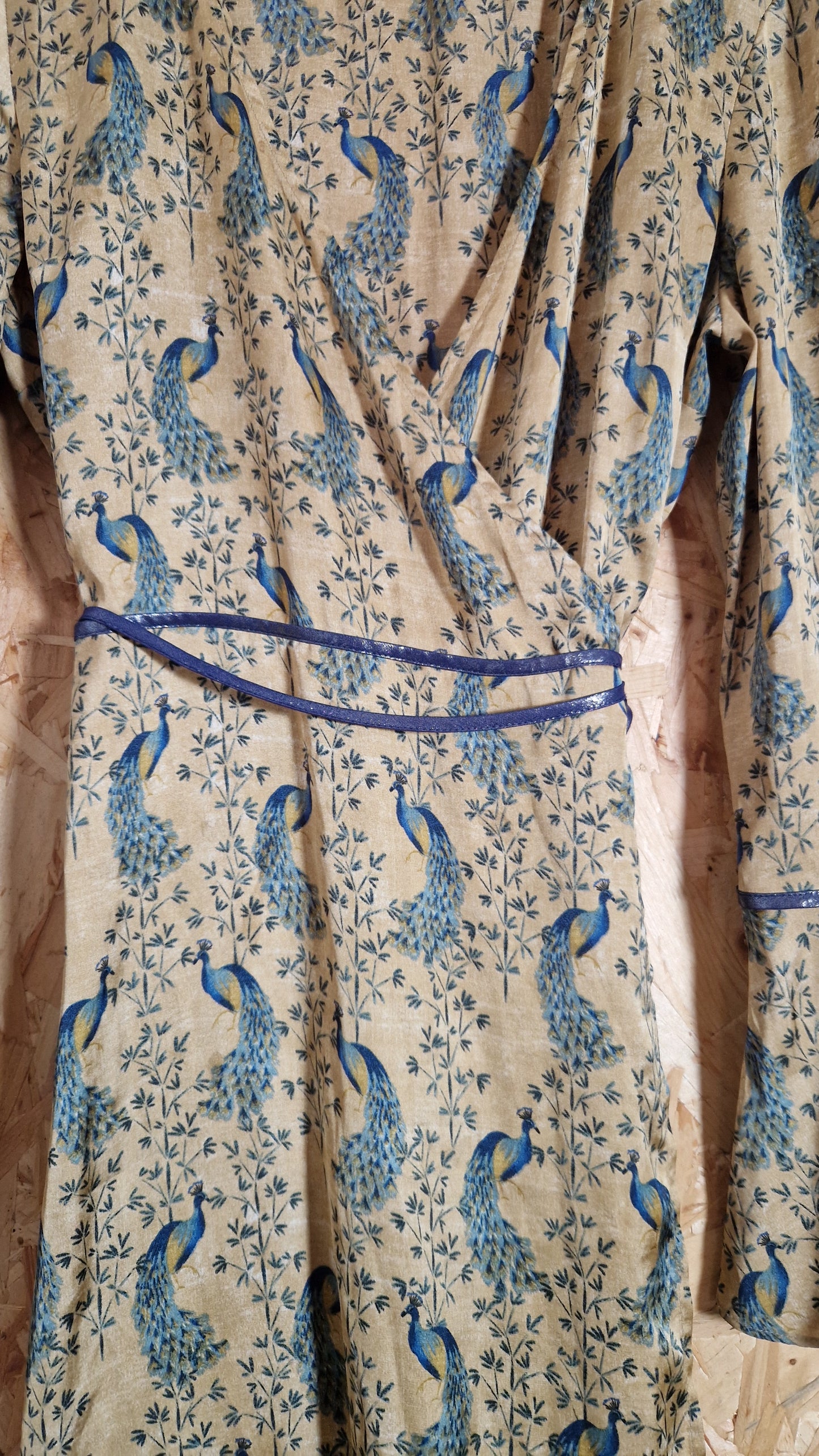 Preloved Topshop Bell Sleeve Printed Wrap Dress Size 12