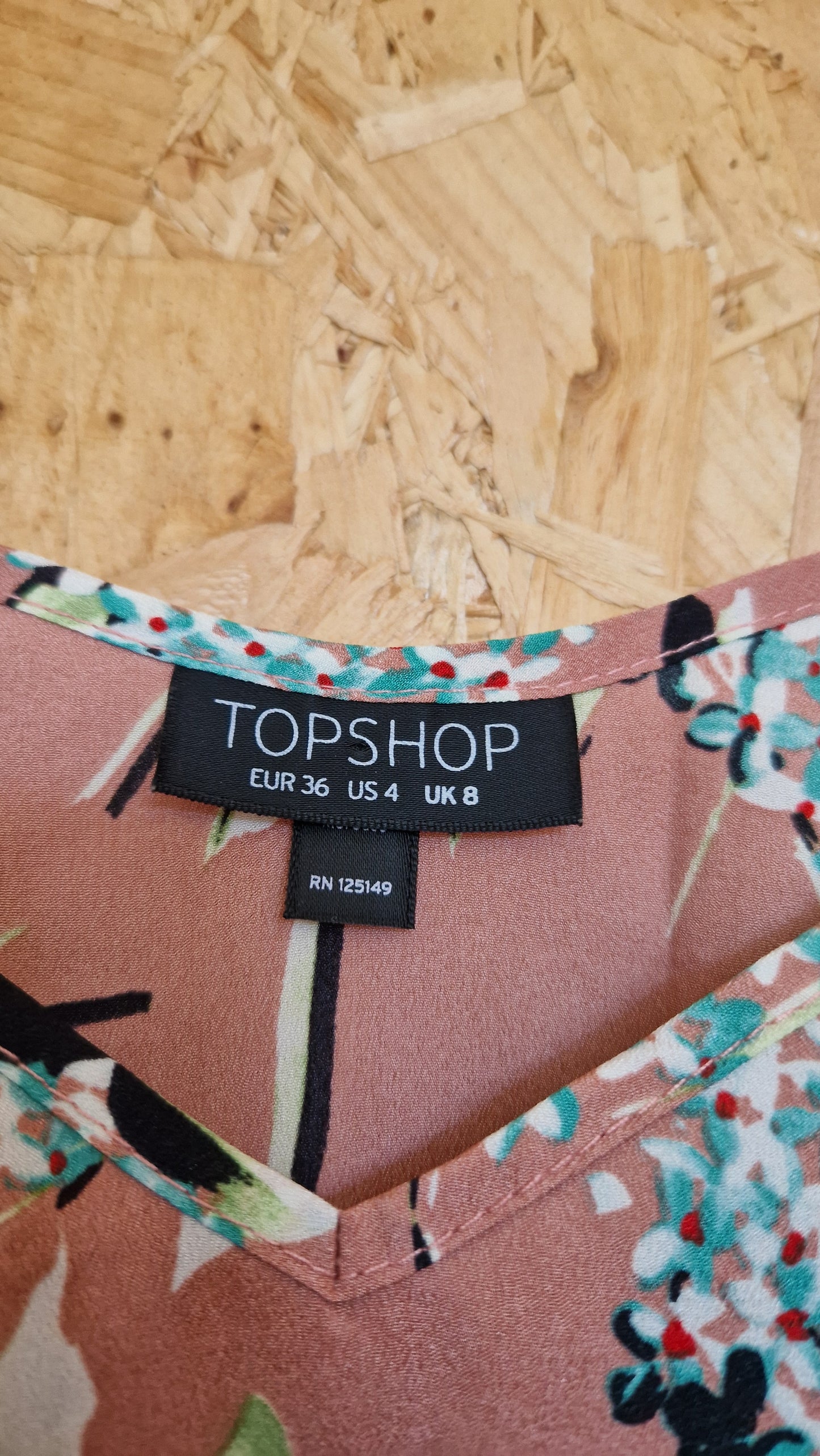 Preloved Topshop Printed Camisole Top Size 8