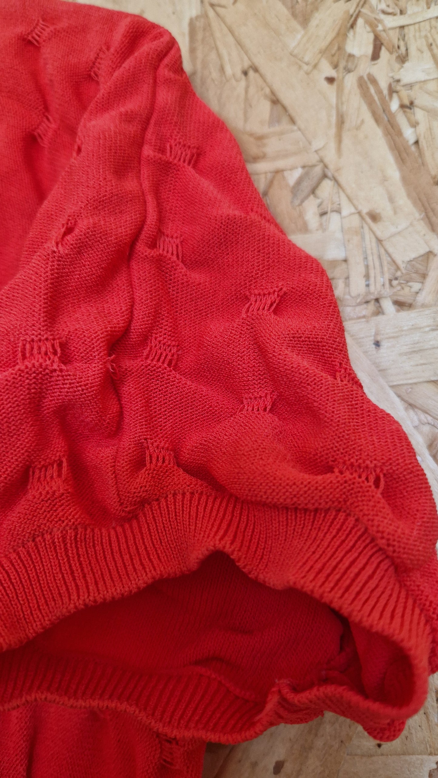 Preloved COS Short Sleeve Textured Knitted Top Size XSmall