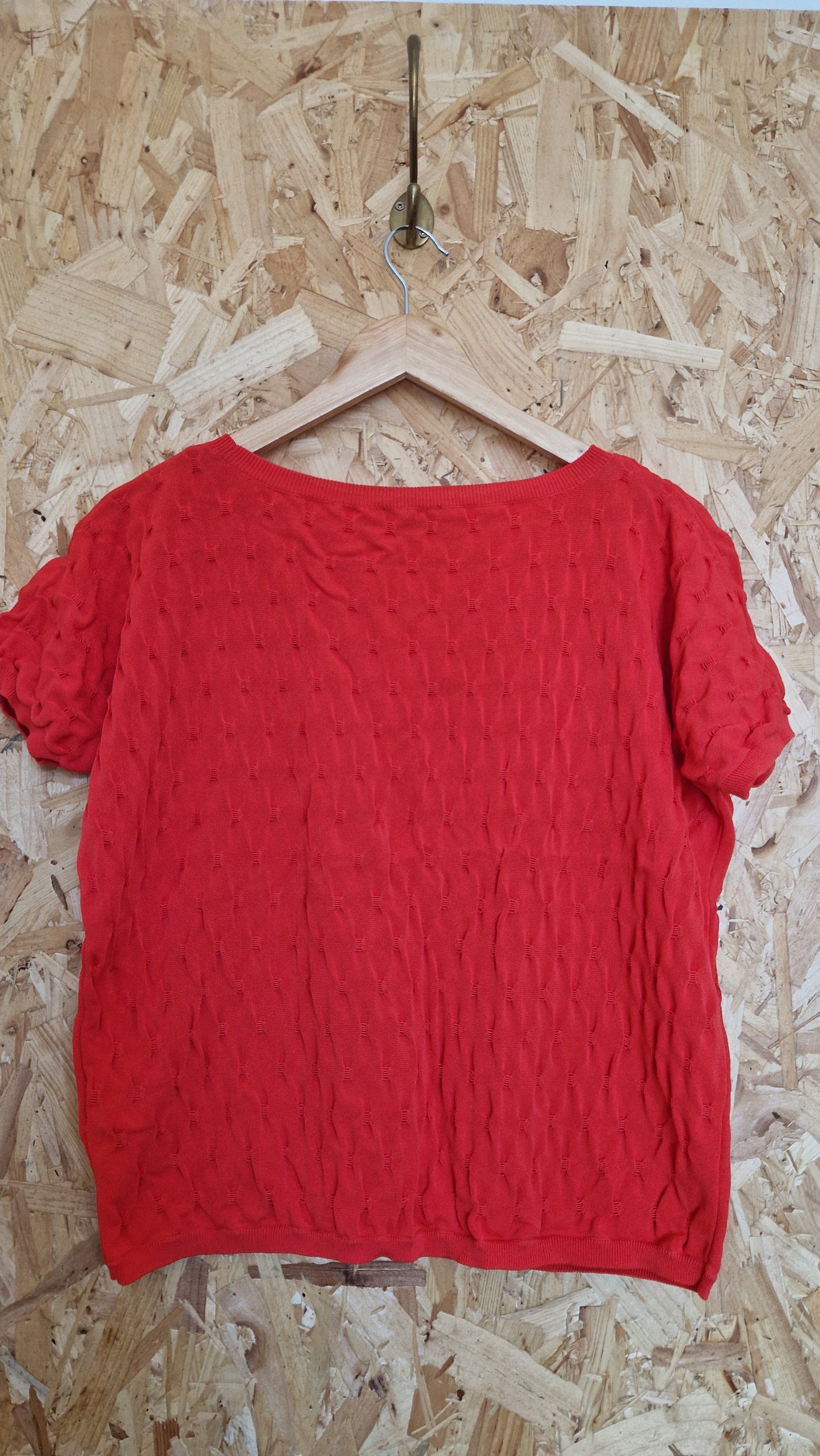 Preloved COS Short Sleeve Textured Knitted Top Size XSmall