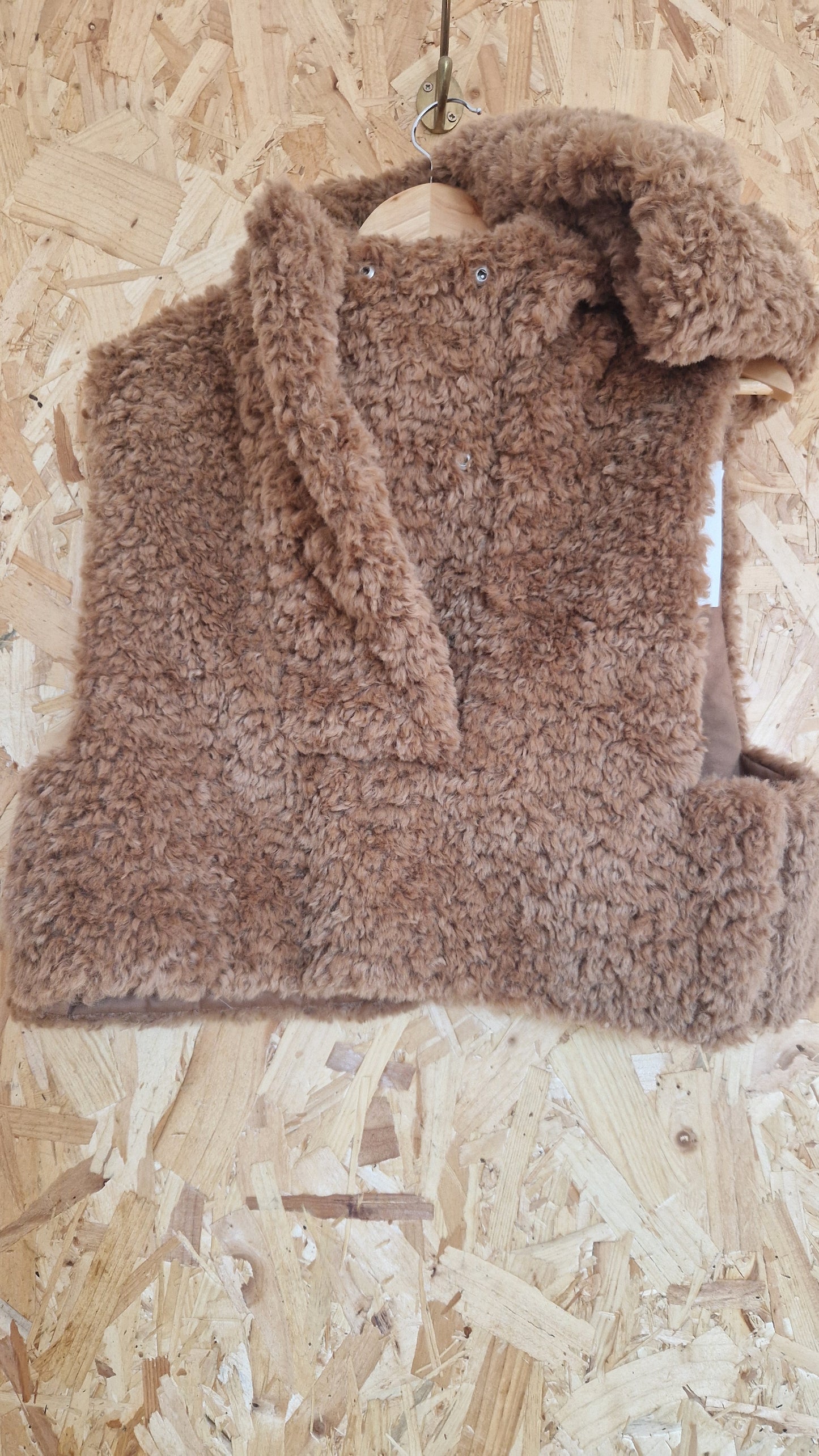 Brand New COS Faux Fur Hooded Gilet Size XSmall/ Small
