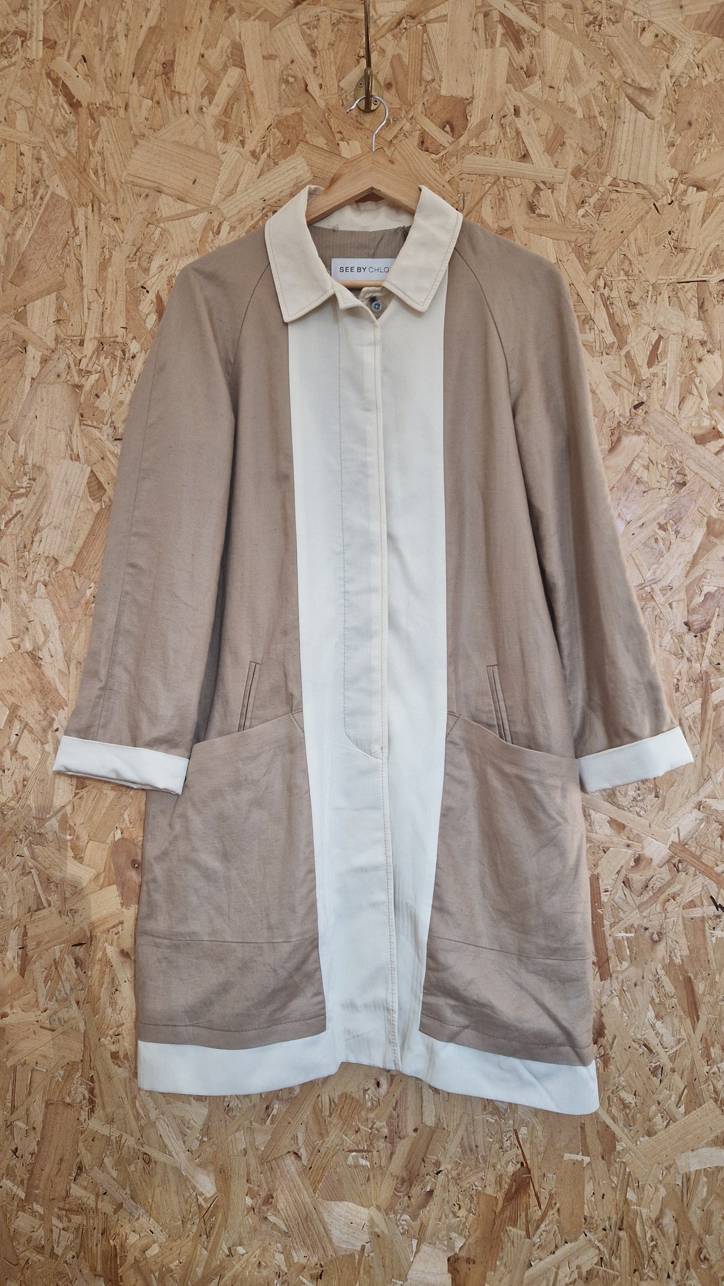 Preloved See by Chloe Contrast Panel Raglan Sleeve Mac Size 12