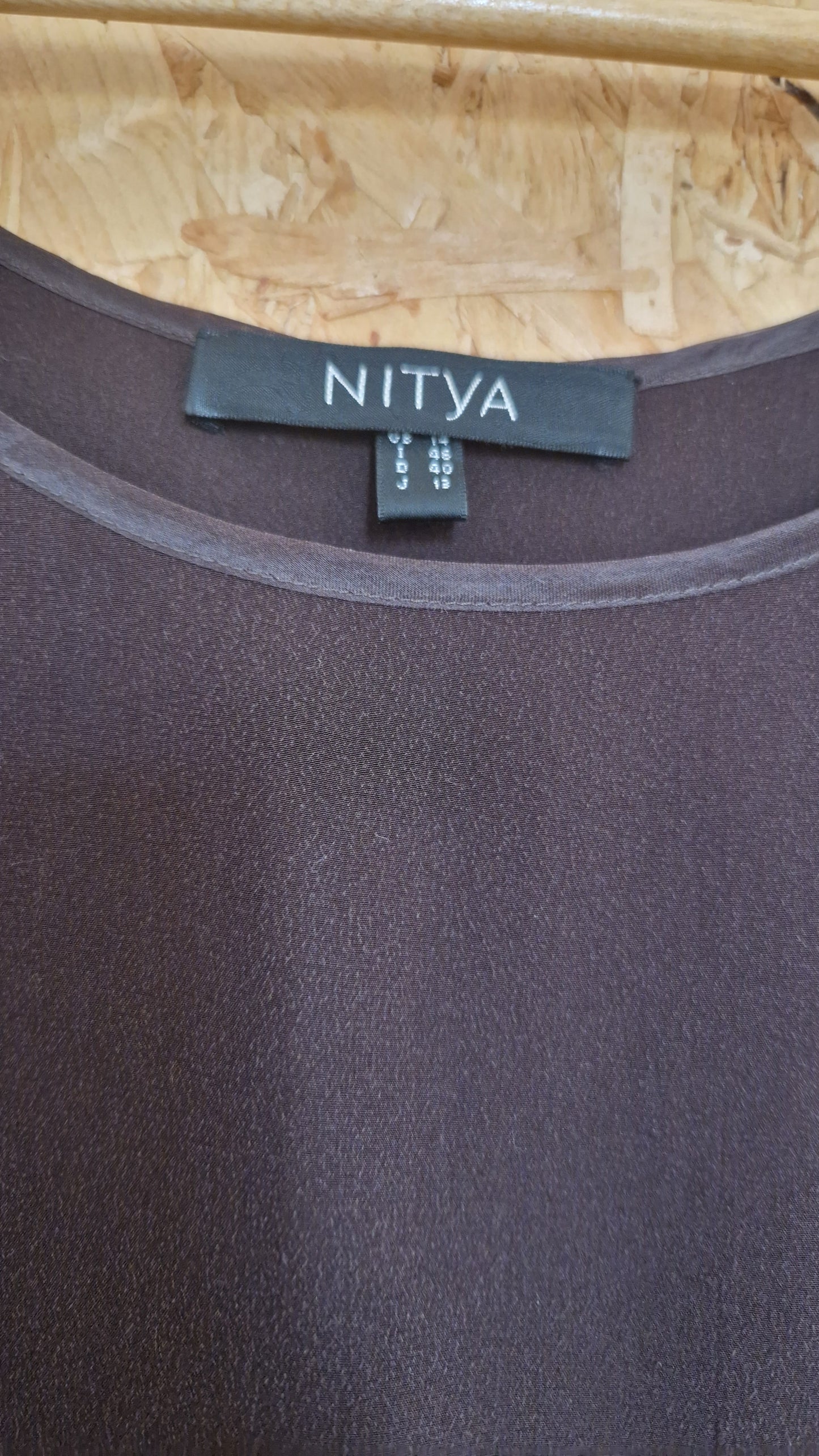 Preloved Nitya Washed Silk Vest Top Size 14