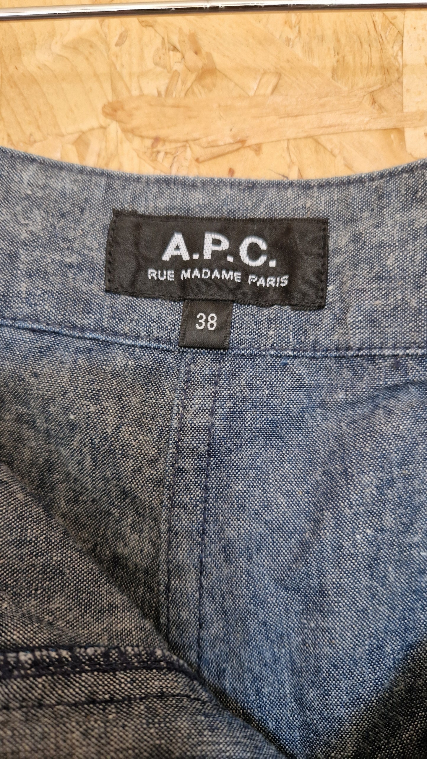 Preloved A.P.C. Chambray Shorts Size 38 UK Size 10