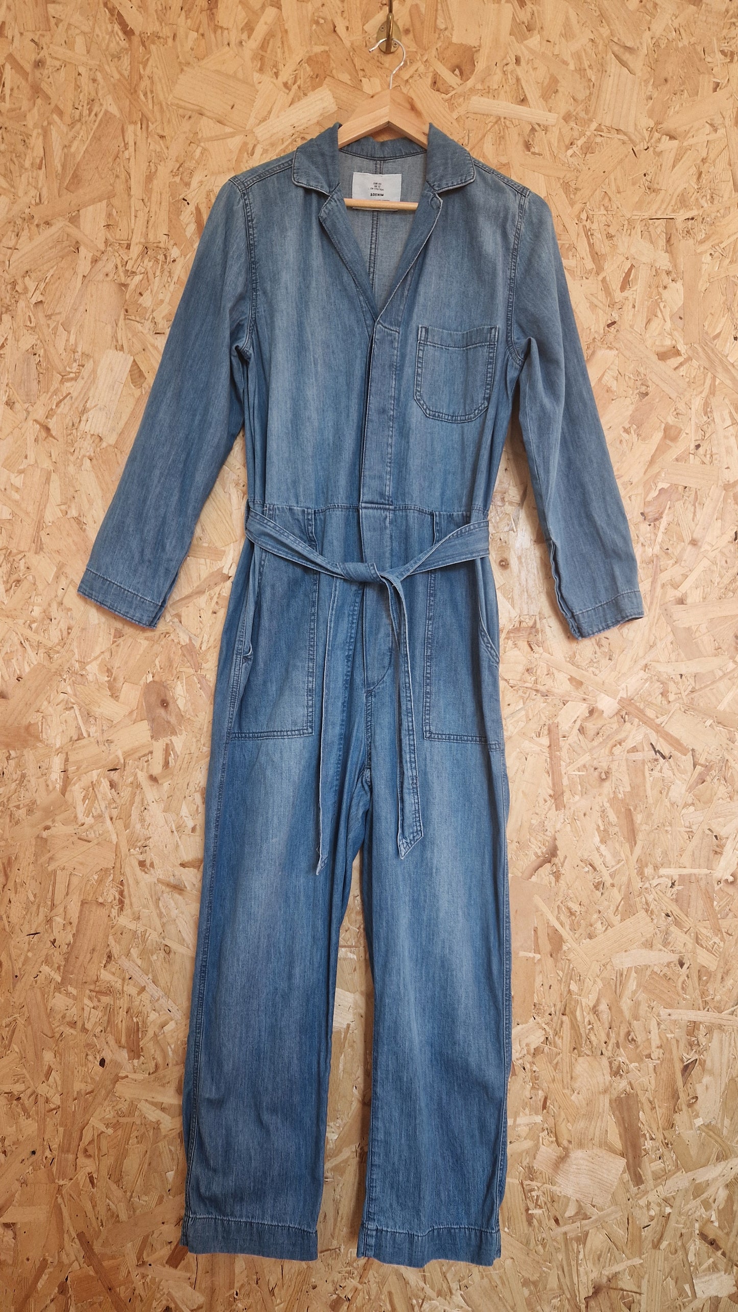 Preloved &Denim Long Sleeve Belted Jumpsuit Size 12