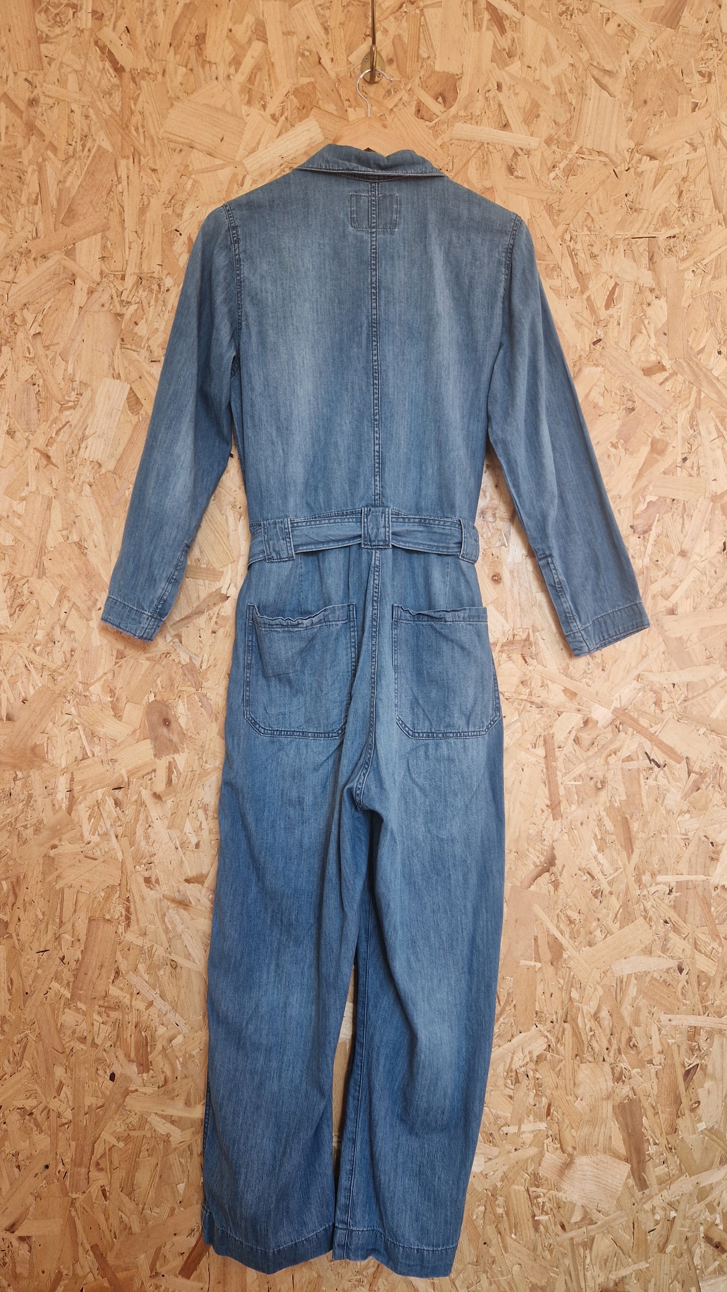 Preloved &Denim Long Sleeve Belted Jumpsuit Size 12