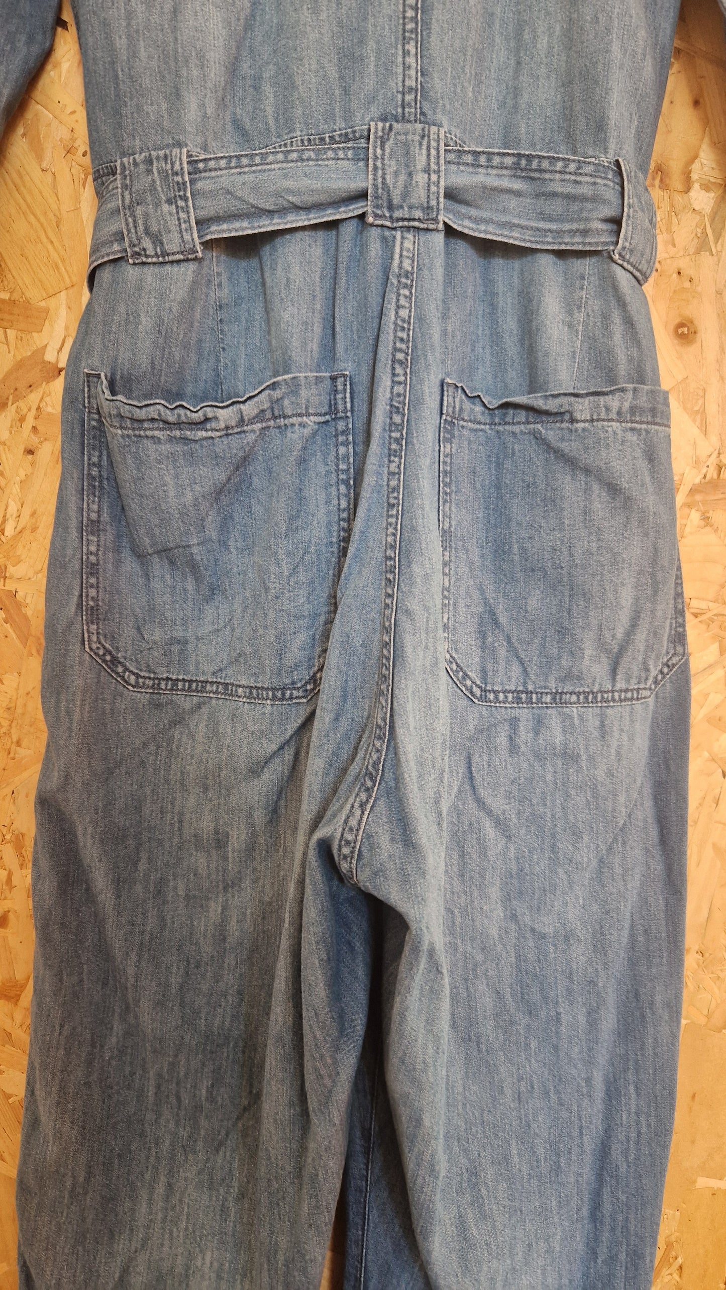 Preloved &Denim Long Sleeve Belted Jumpsuit Size 12