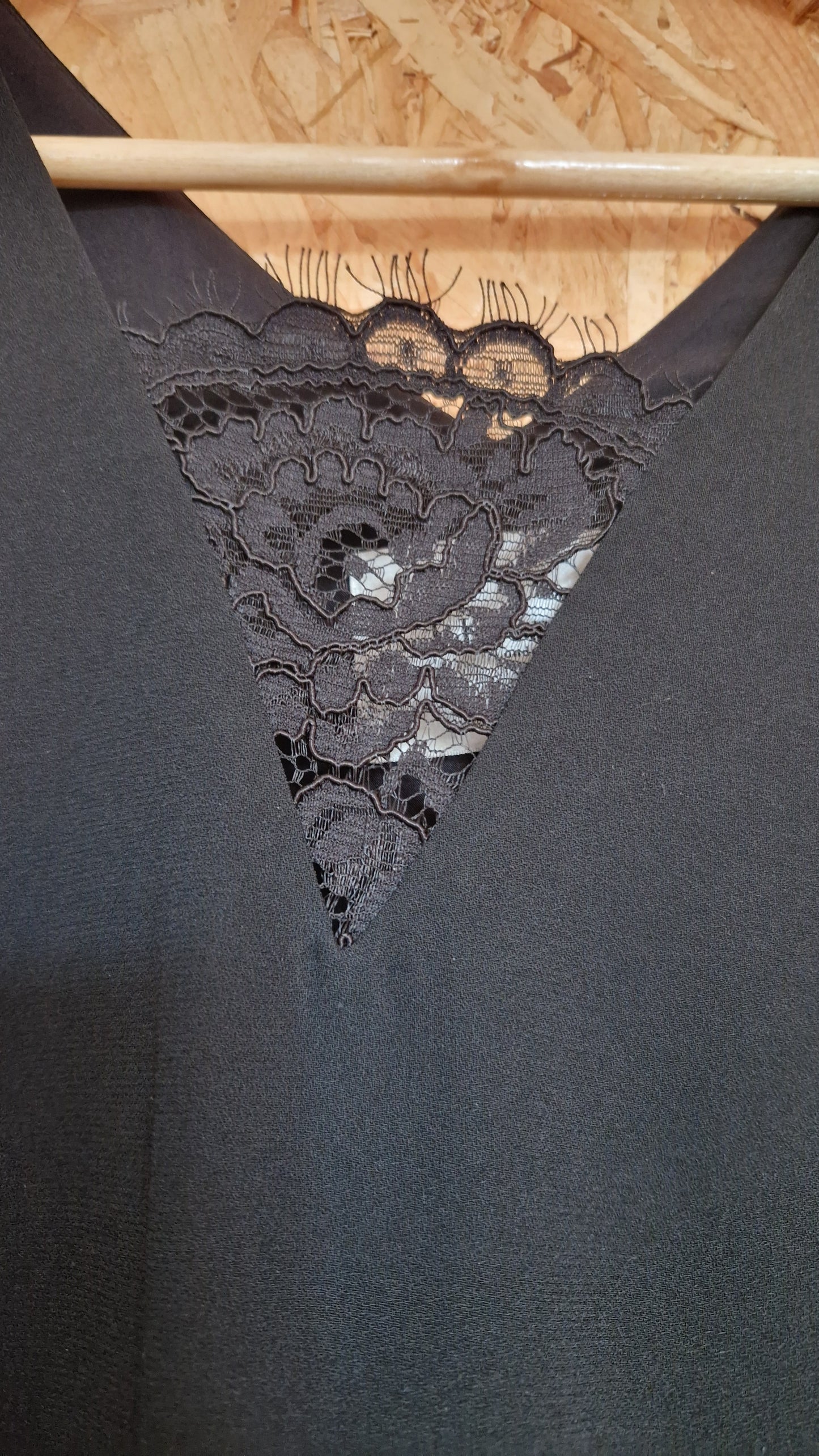 Preloved LK Bennett Sleeveless Top with Lace Insert Size 16