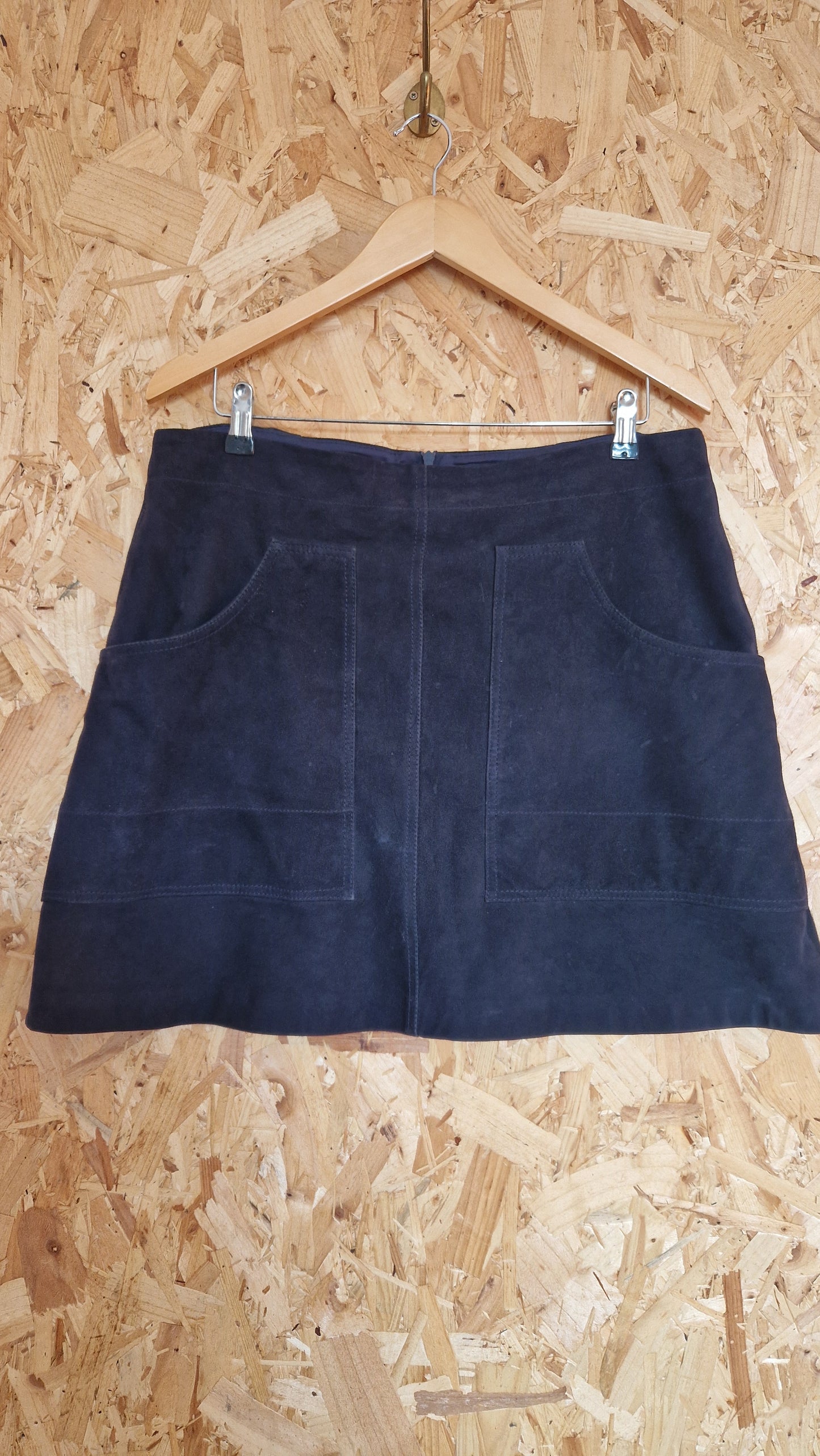 Preloved Whistles Suede Mini Skirt Size 16