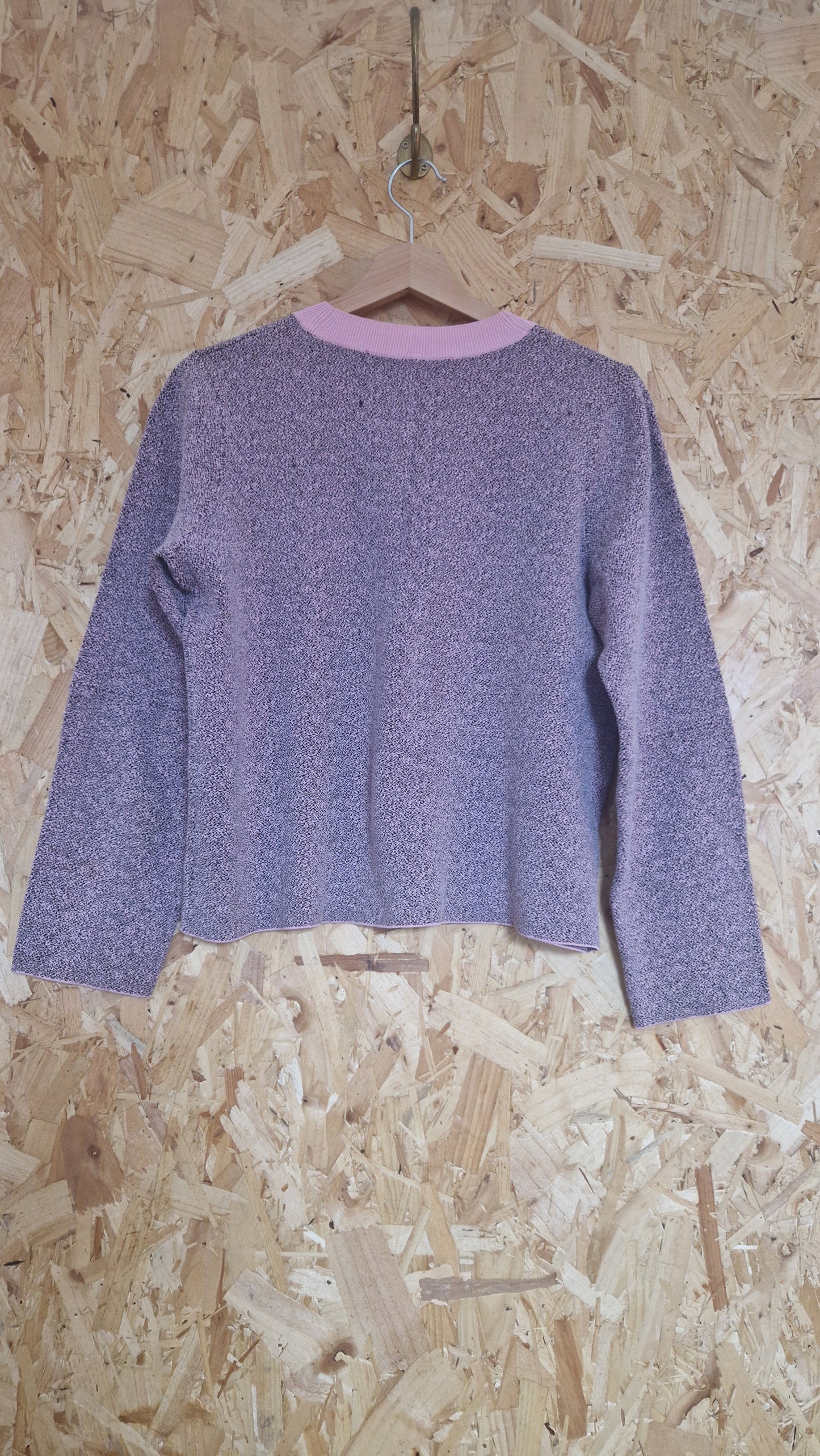 Preloved & Other Stories Cropped Speckled Coloured Sweatshirt Size Medium