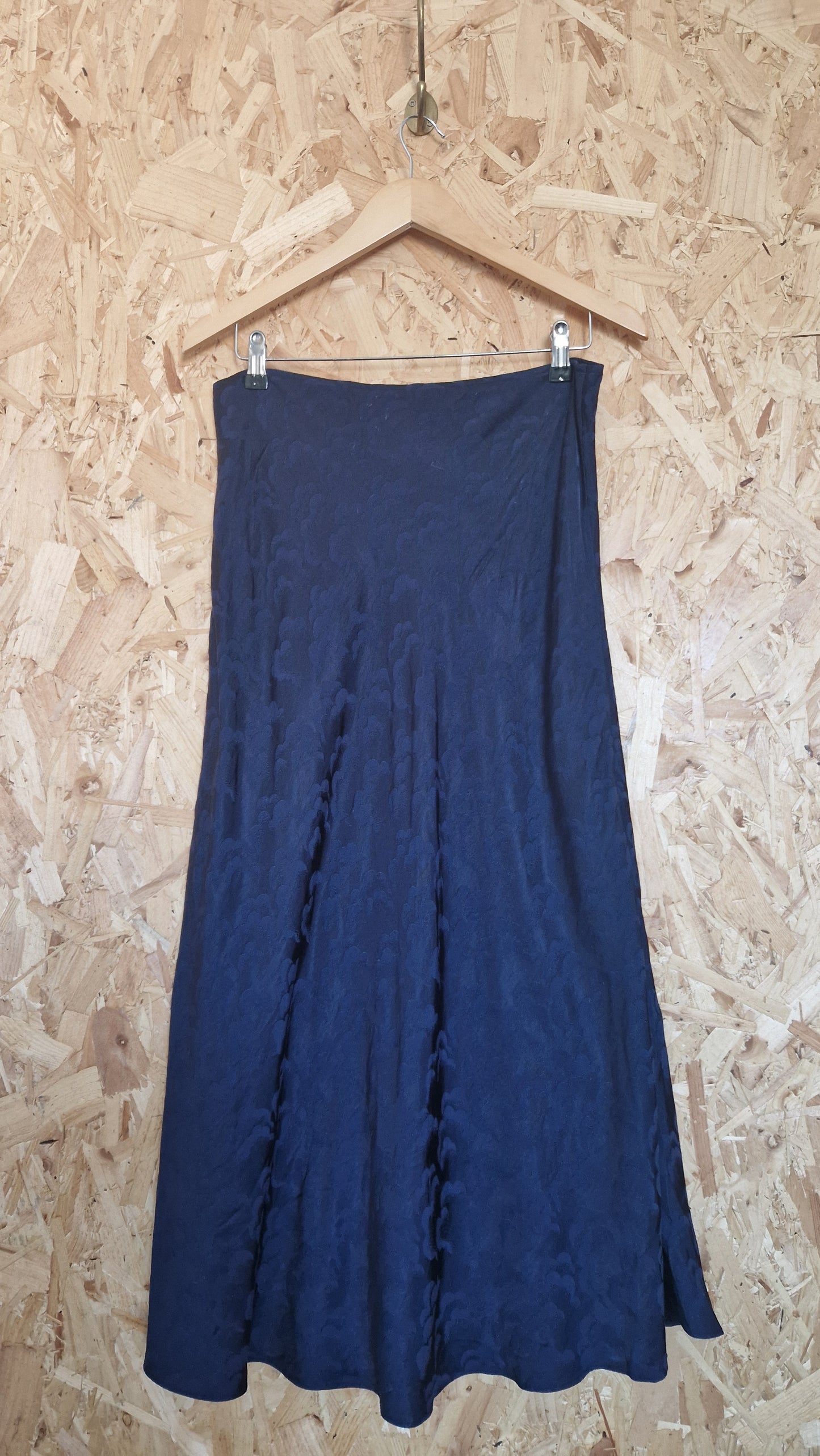 Preloved Whistles Jacquard Pattern Satin Skirt Size 14