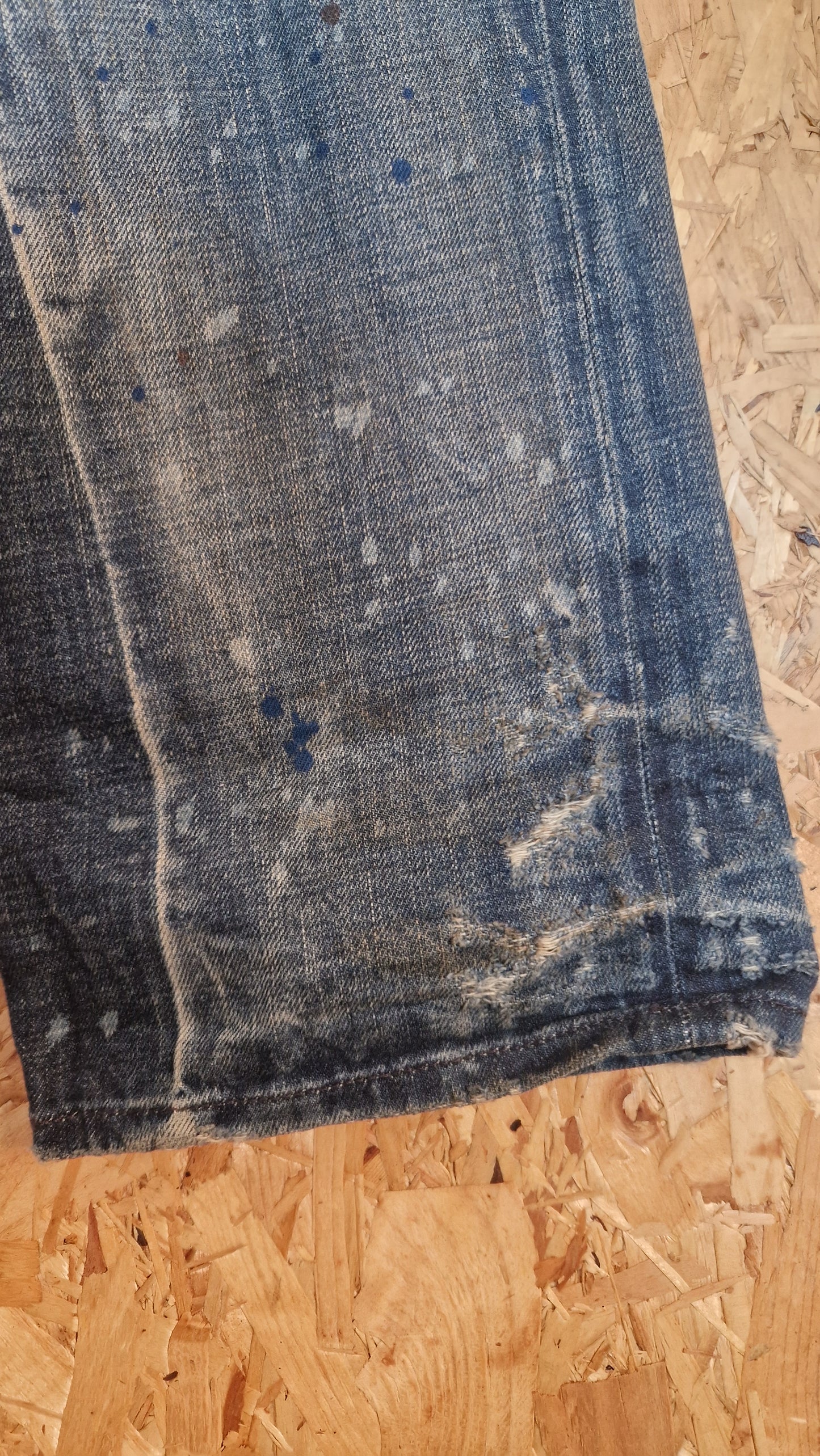 Diesel Larkee Jeans Sample - Unique Distressing & Details Waist Size 32 Leg Length 32