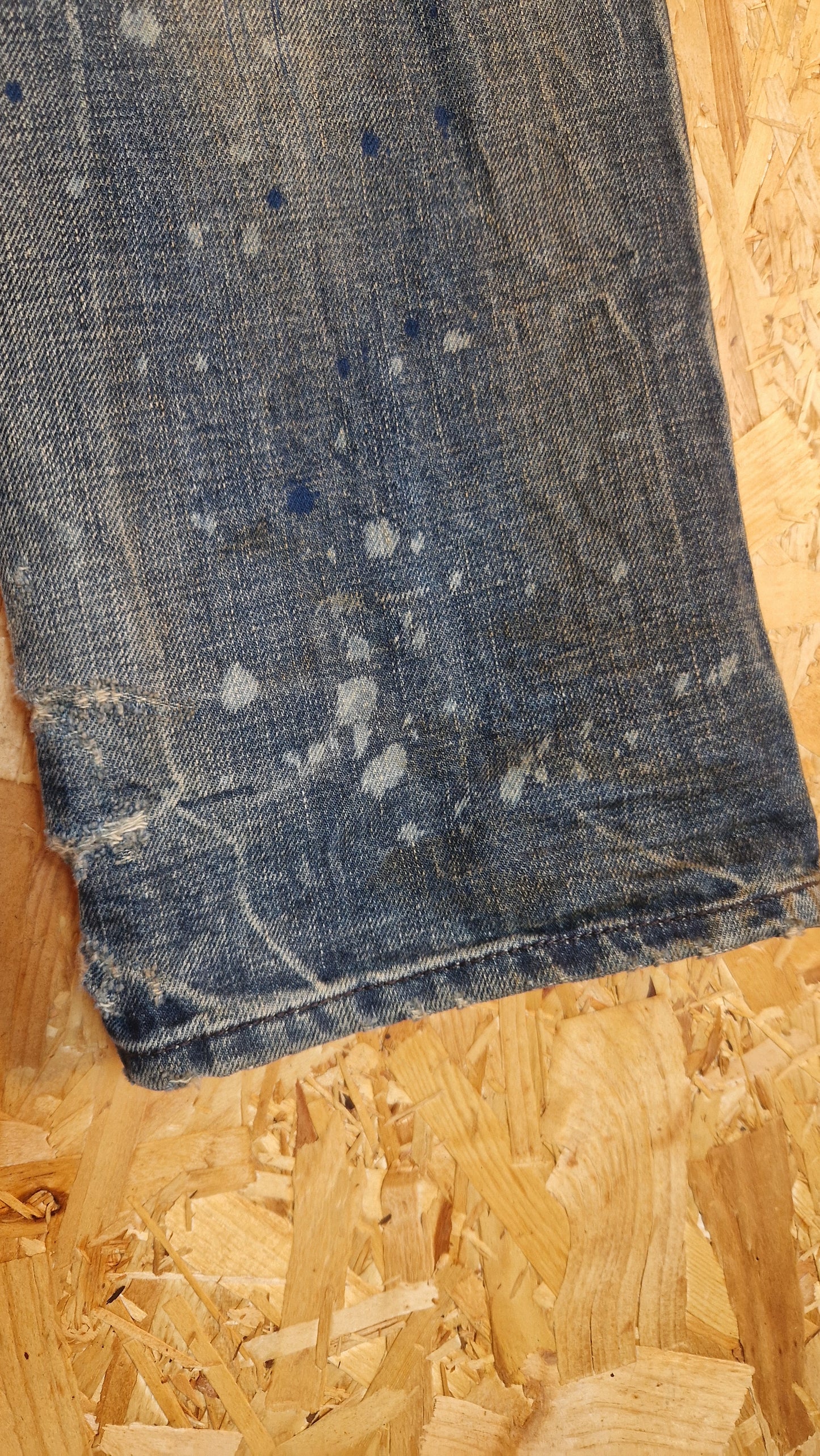 Diesel Larkee Jeans Sample - Unique Distressing & Details Waist Size 32 Leg Length 32