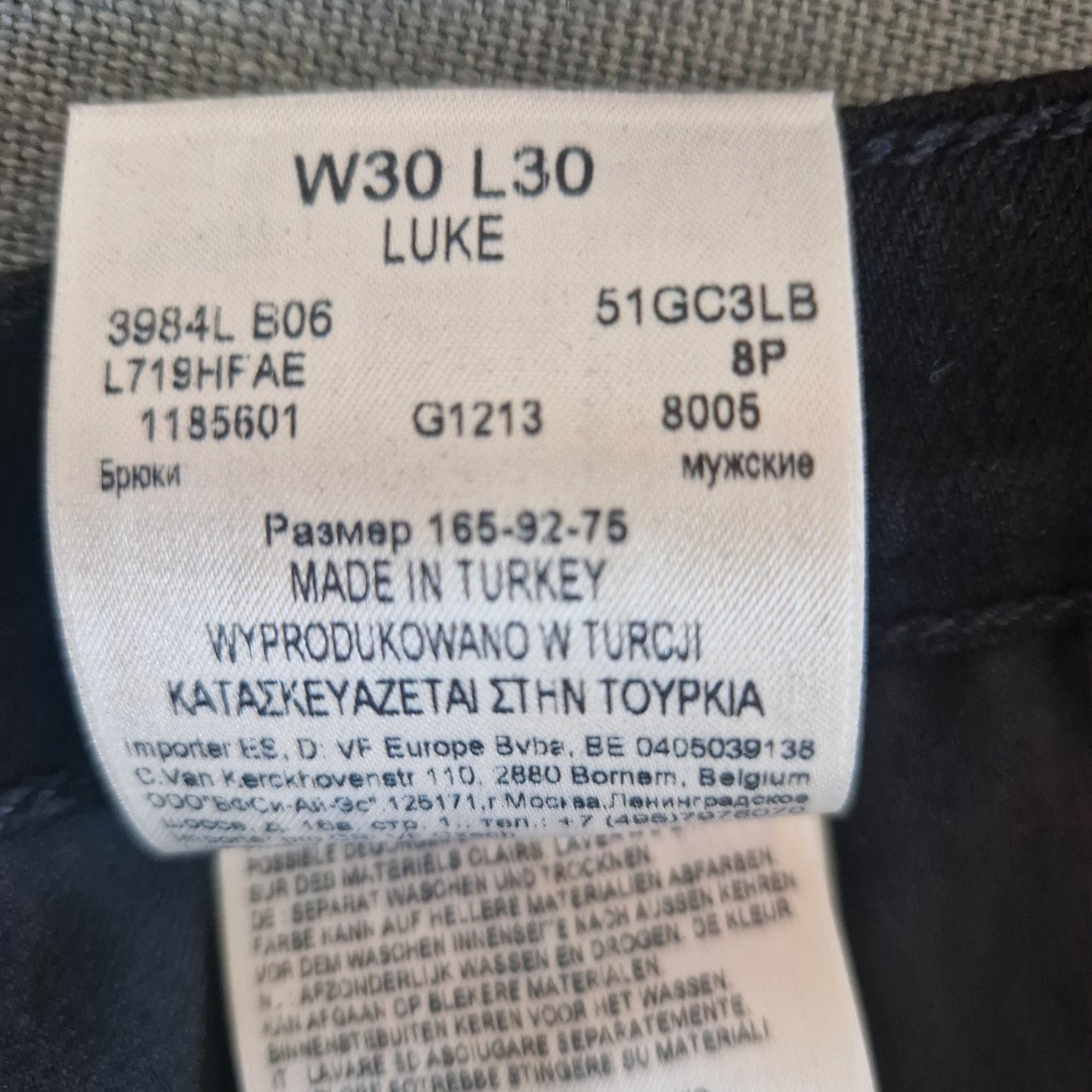 Preloved Lee Luke Jeans Waist Size 30 Leg Length 30